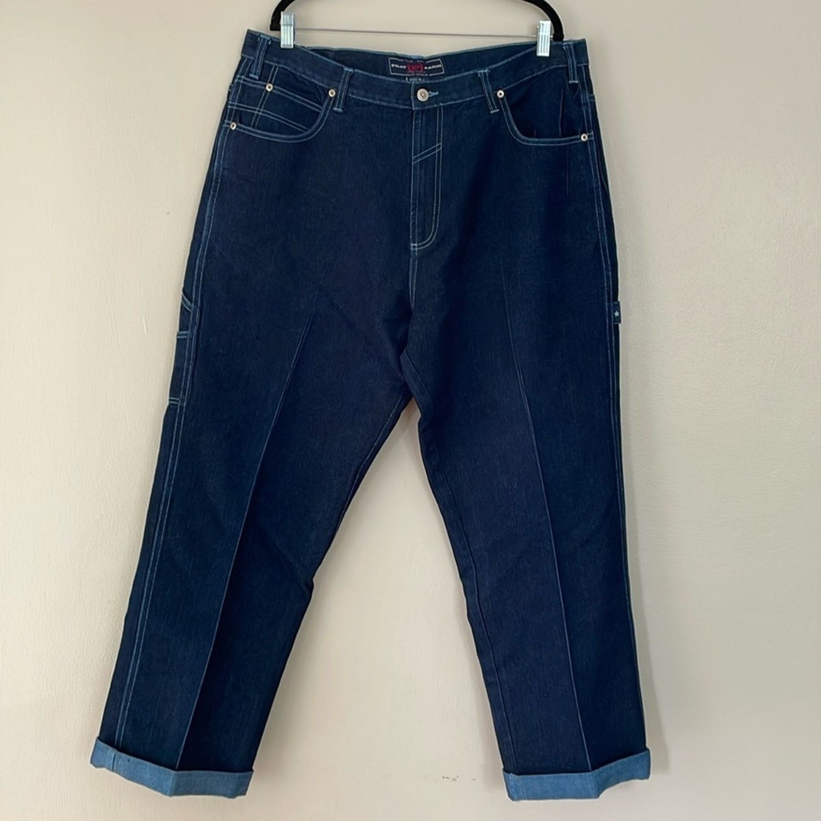 Phat Farm Y2K Phat Farm Baggy Cuffed Carpenter Jeans Dark Wash MENS 40 Size US 40 / EU 56 - 1 Thumbnail