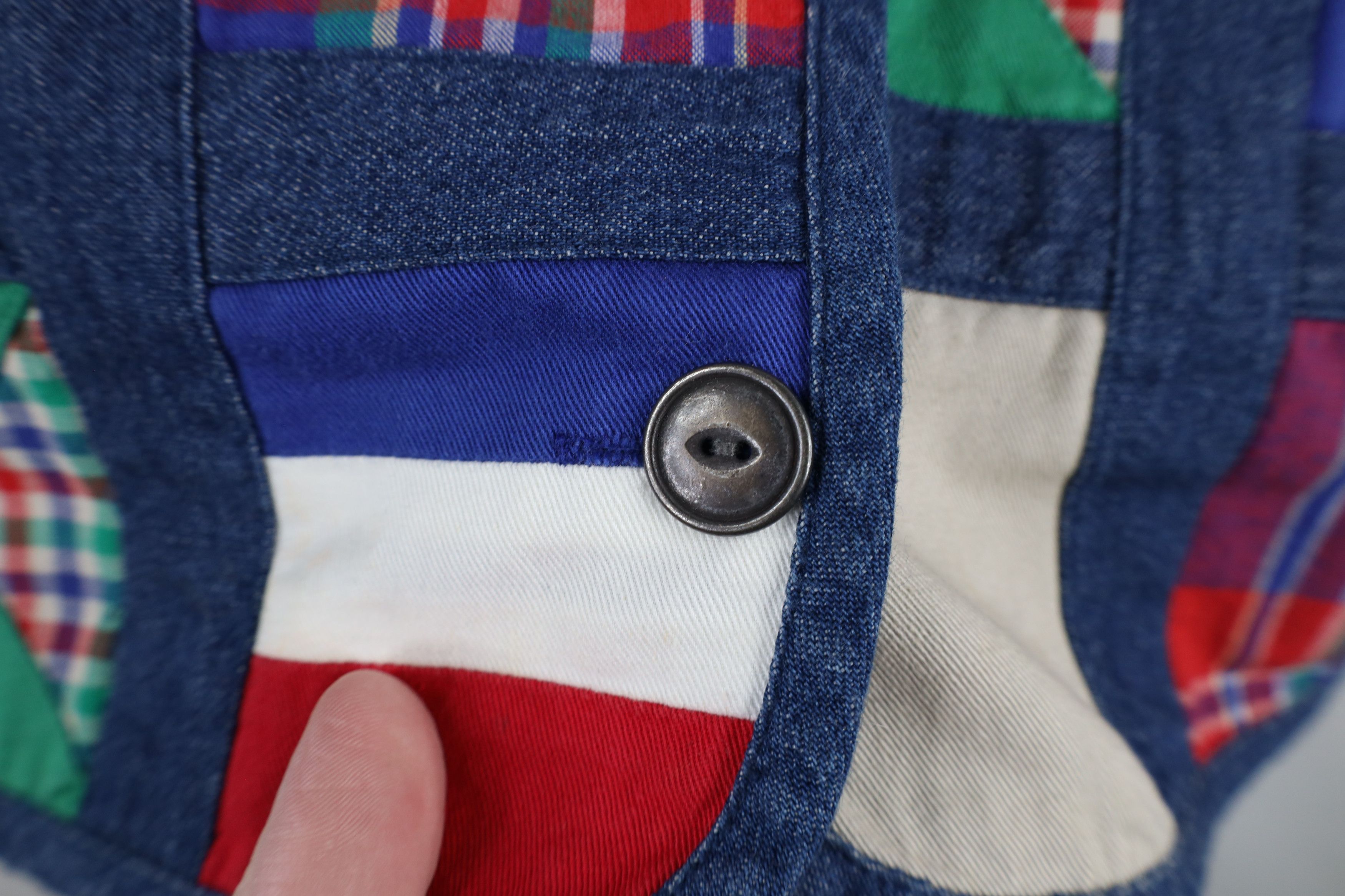 Vintage Vintage 90s Streetwear Nautical Flags Denim Vest Jacket Size XXL / US 16-18 / IT 52-54 - 6 Thumbnail