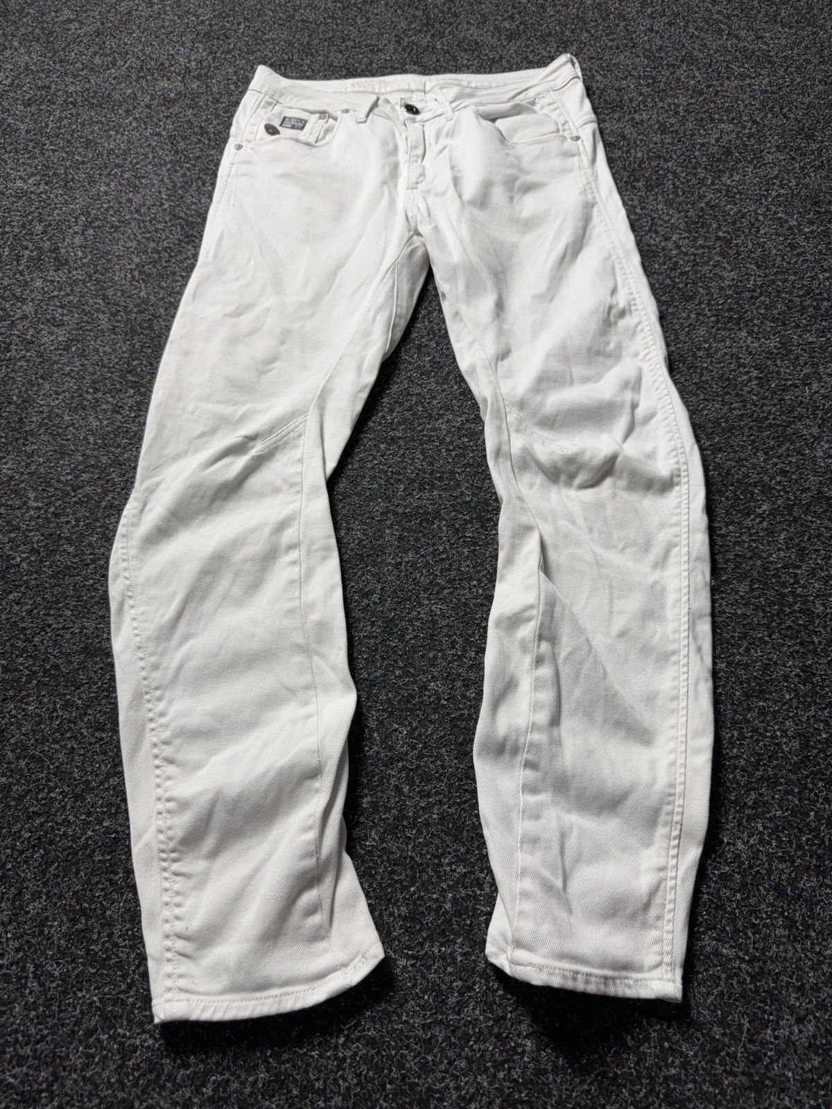 G-Star Avant Garde 00s G-Star RAW White Denim Jeans Slim Tapered Size 30" / US 8 / IT 44 - 1 Thumbnail