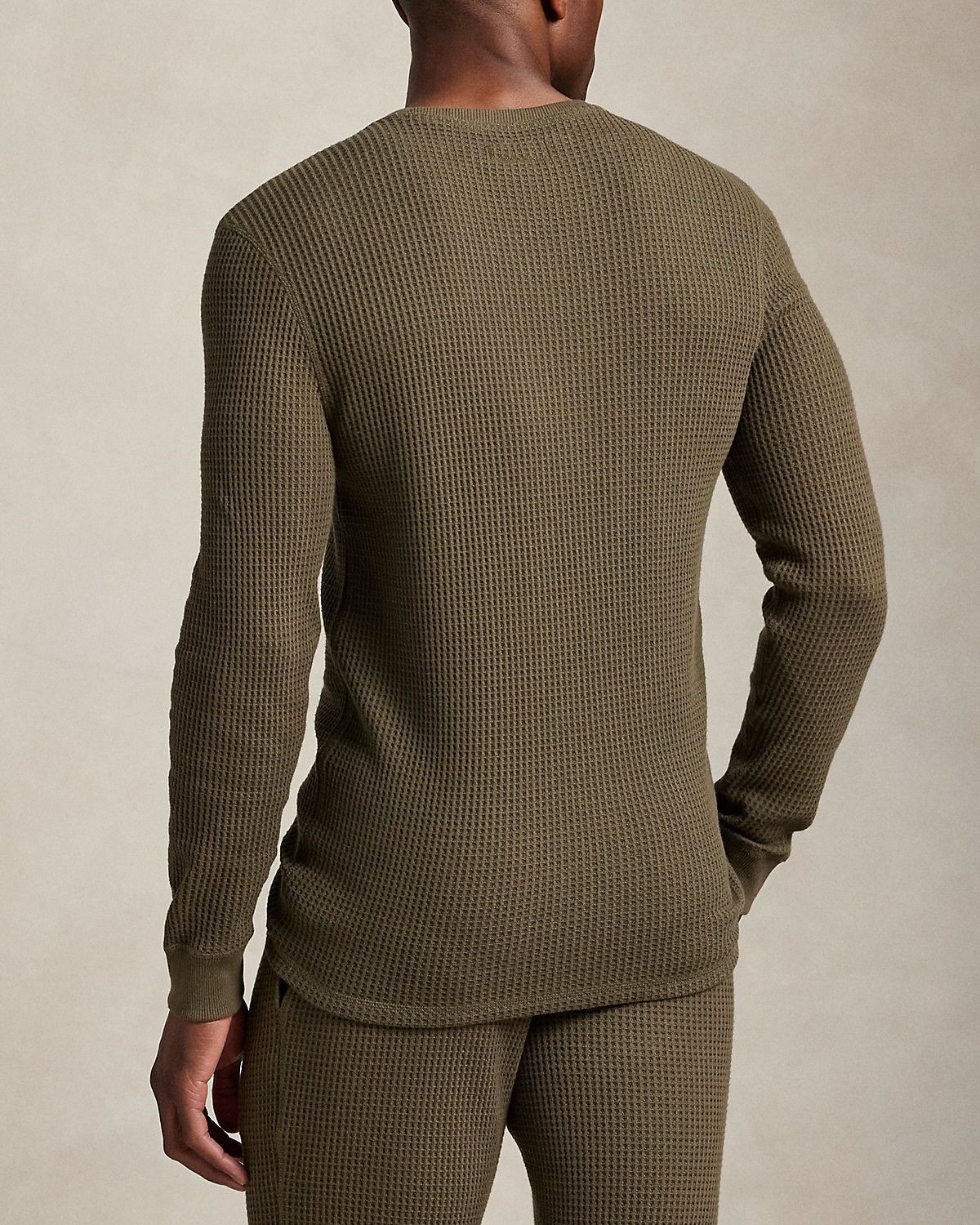 Polo Ralph Lauren Polo by Ralph Lauren Thermal-Knit Waffle LS Top Shirt Green Size US L / EU 52-54 / 3 - 2 Thumbnail