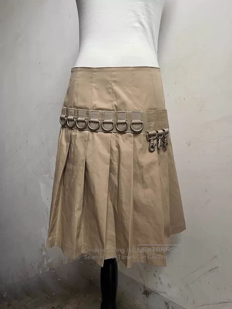 Junya Watanabe Junya Watanabe size S Khaki Pleated Skirt Size 23" - 3 Thumbnail