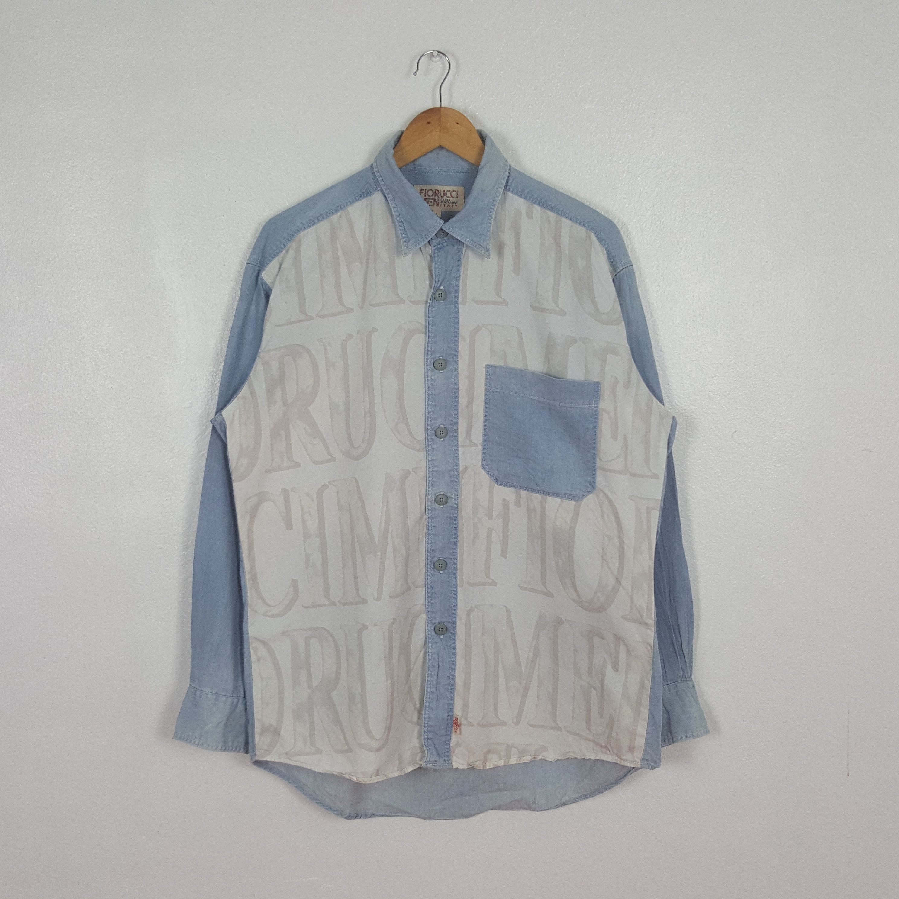Fiorucci Vintage Florucci Men Big Print Shirt Button Up C319N30 Size US L / EU 52-54 / 3 - 1 Thumbnail