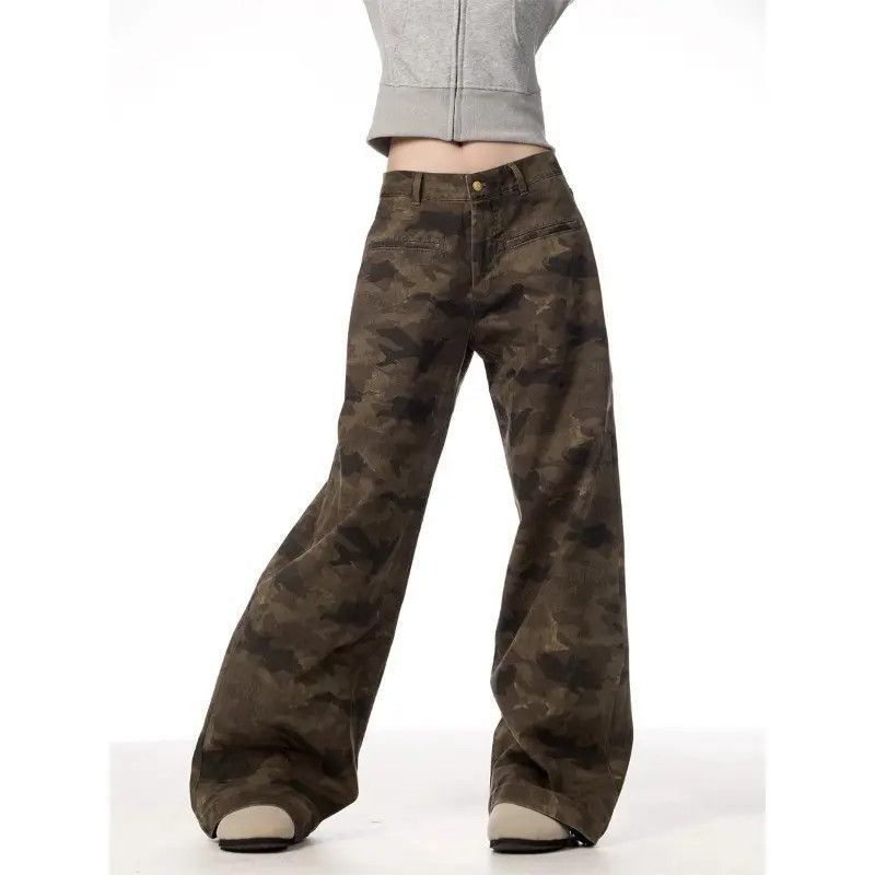 Japanese Brand Retro loose straight leg wide leg camouflage jeans Size US 32 / EU 48 - 5 Thumbnail