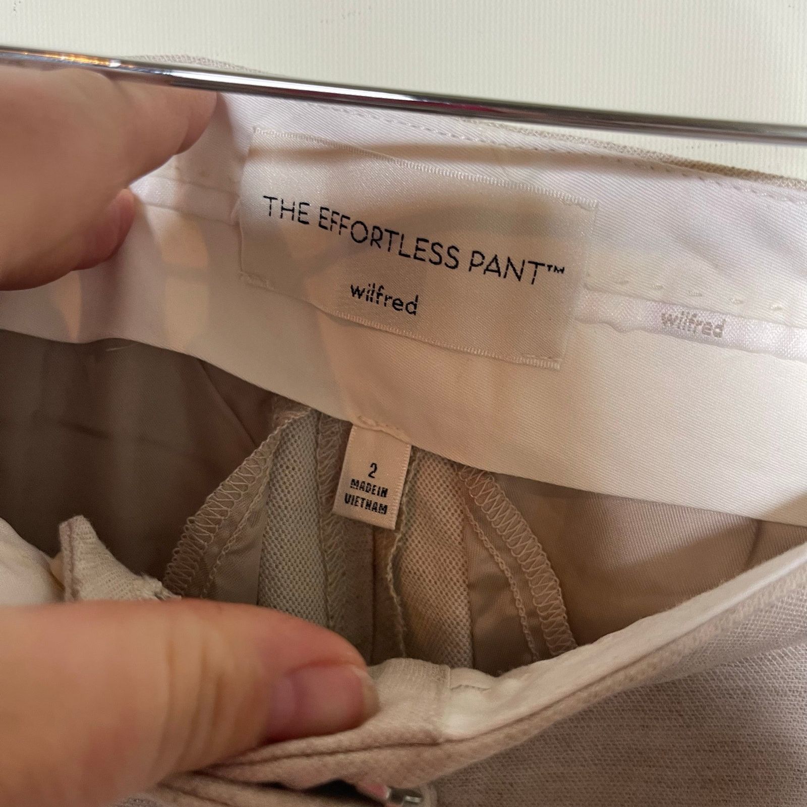 Aritzia New Aritzia Wilfred The Effortless Pant Linen in Natural 2 Size 26" / US 2 / IT 38 - 3 Thumbnail