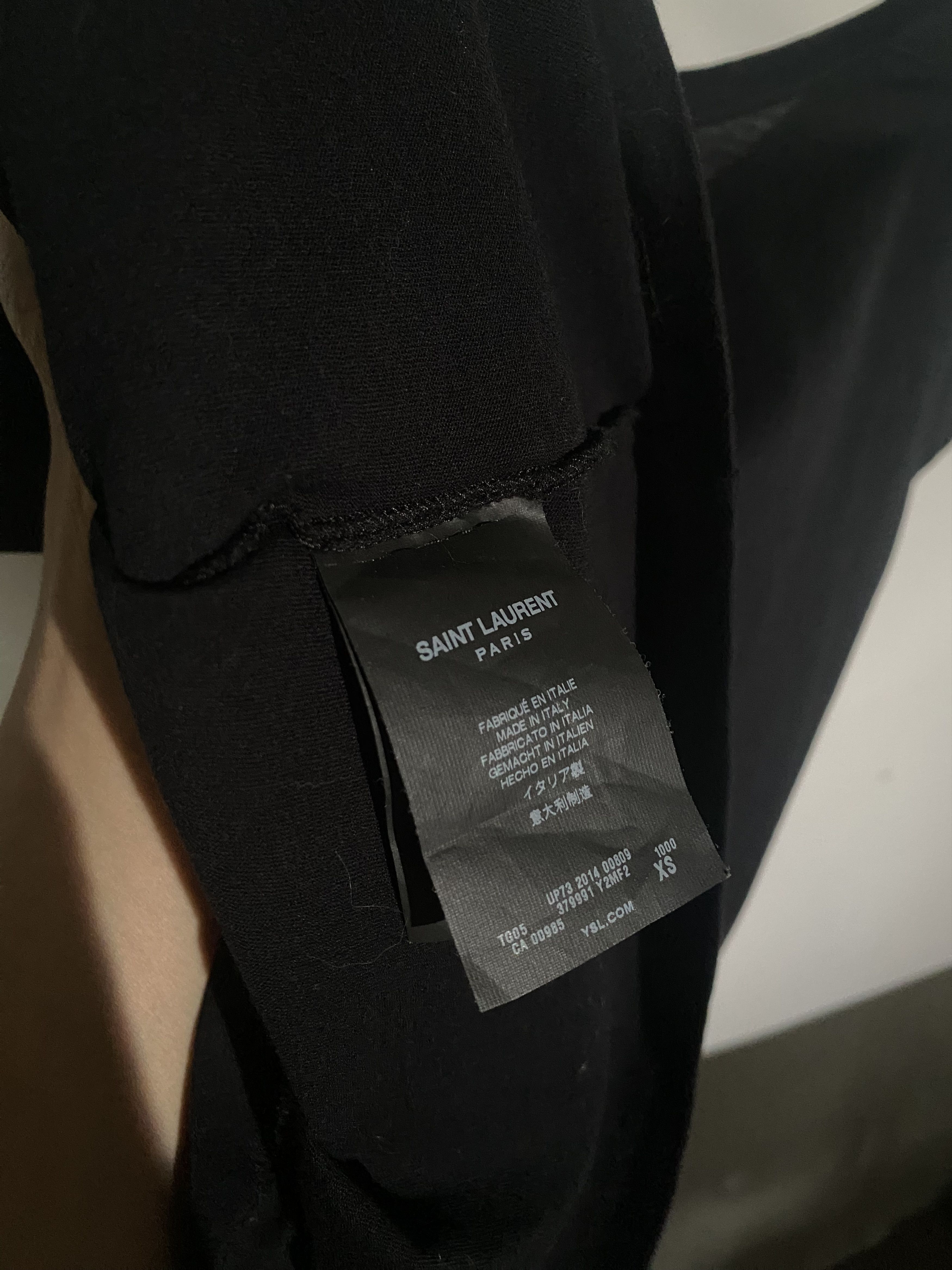 2014 Hedi Slimane one pocket deep v neck tee, view 5
