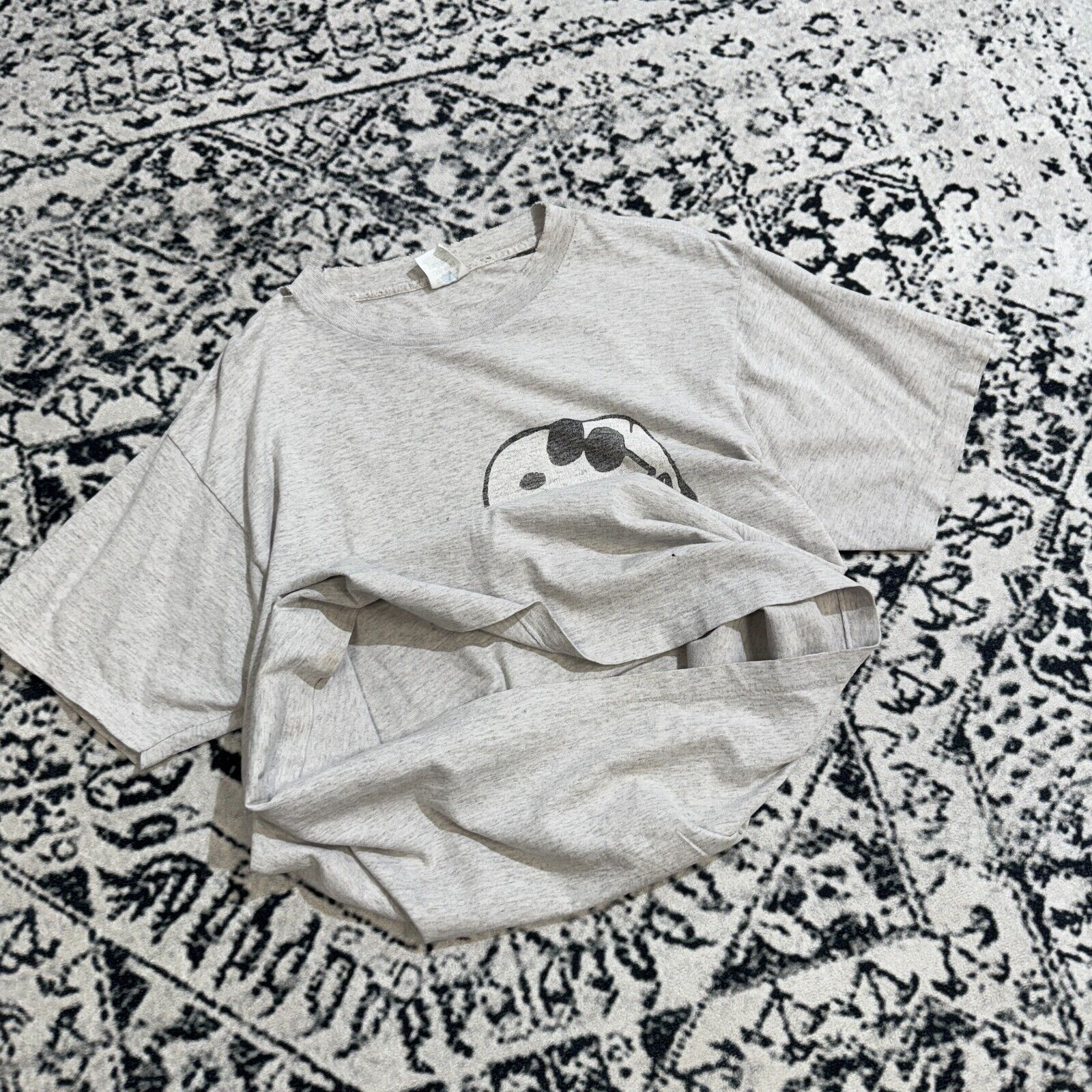 Vintage Gray Cotton T-Shirt Size L Snoopy 1971 Fashion Collectibl Size US L / EU 52-54 / 3 - 13 Thumbnail
