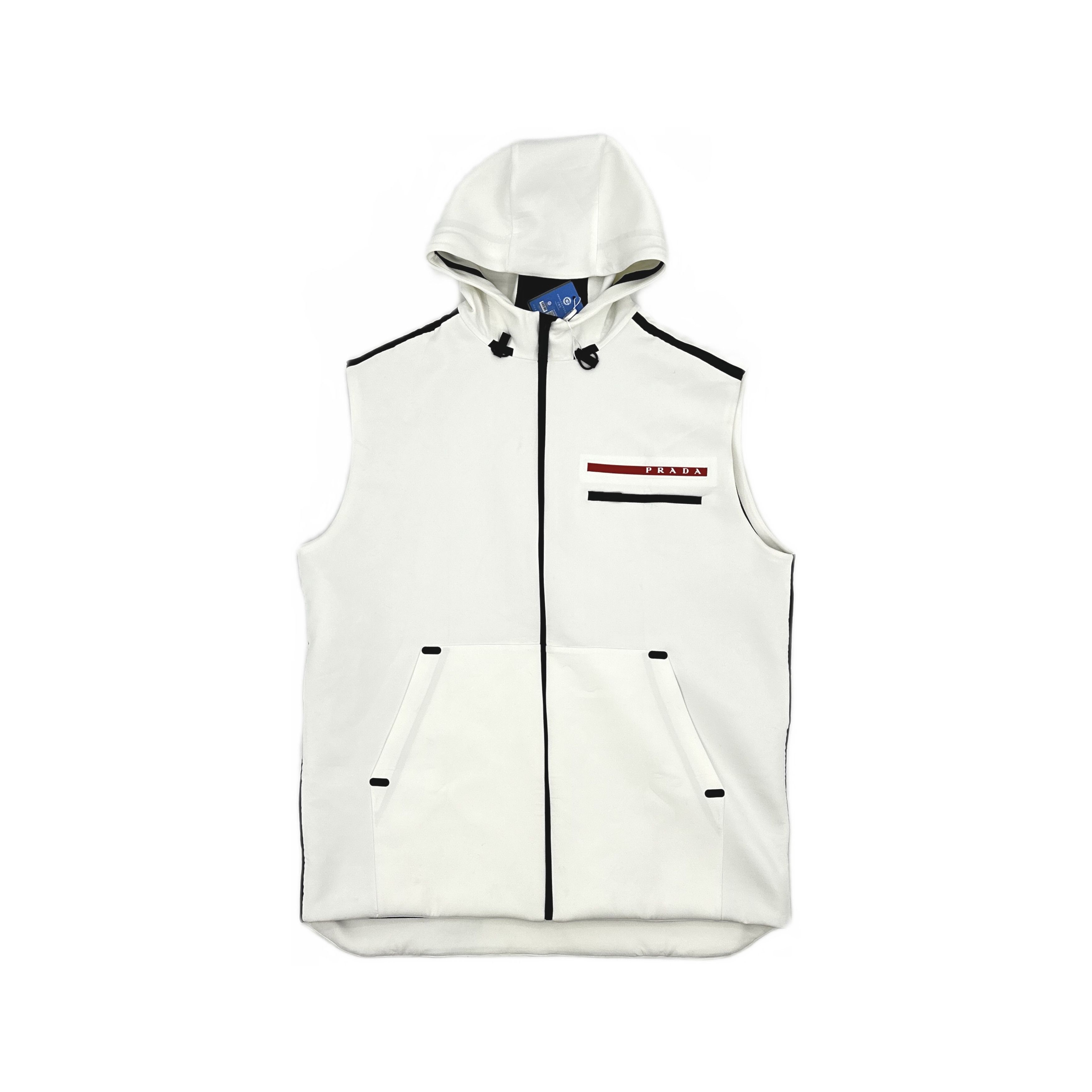 Prada Prada Linea Rossa Logo Hooded Vest Size M Size US M / EU 48-50 / 2 - 1 Thumbnail