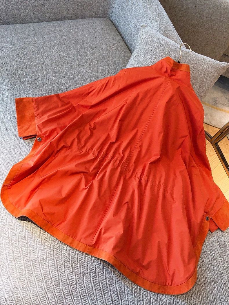 Loro Piana LORO PIANA Bright orange double-sided loose coat Size ONE SIZE - 2 Thumbnail