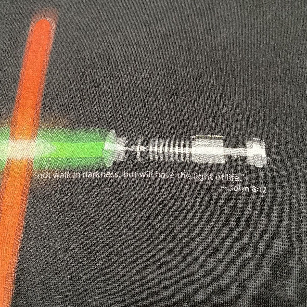 Star Wars Y2K STAR WARS LIGHTSABERS WORDING T SHIRT Size US L / EU 52-54 / 3 - 9 Thumbnail