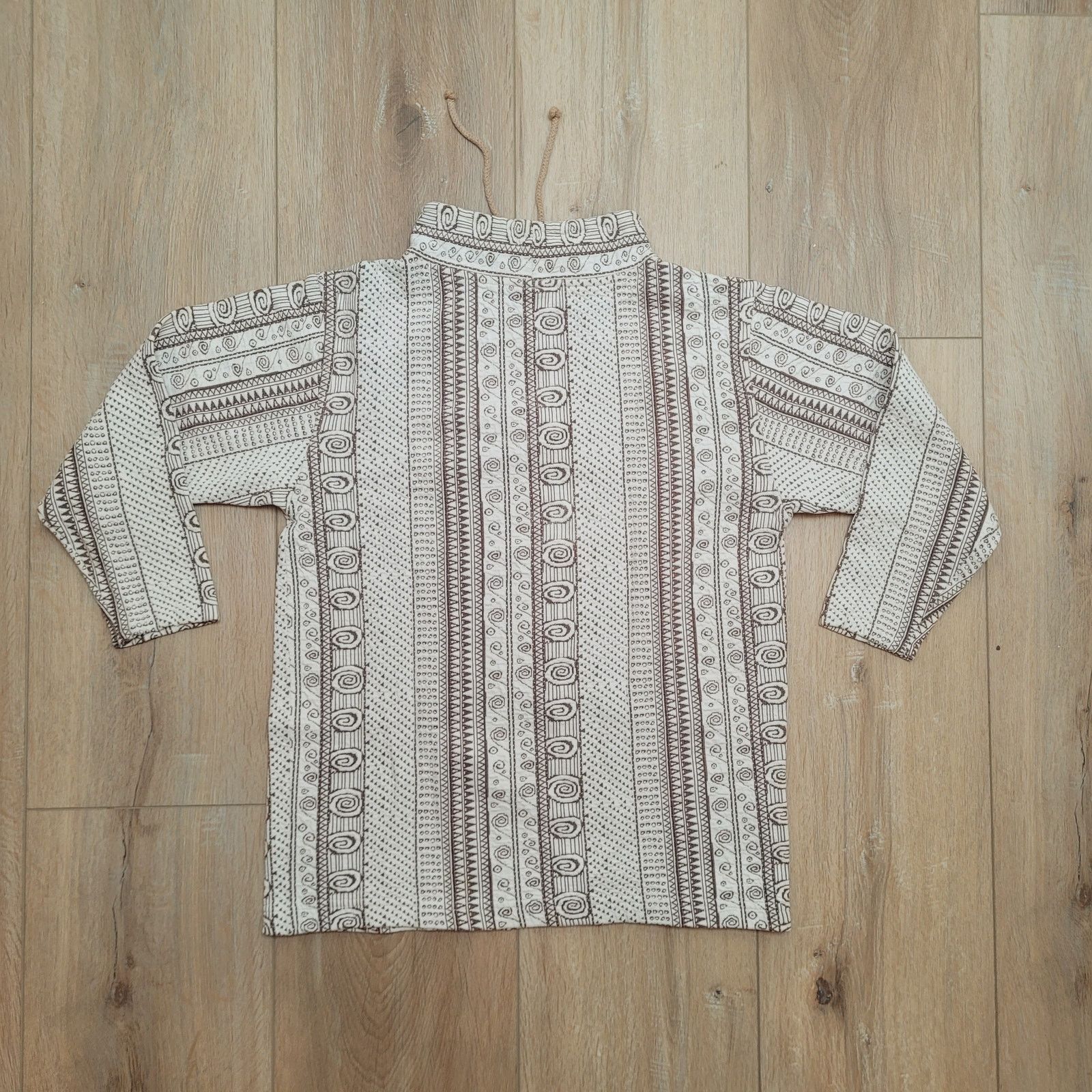 Vintage VTG Ethnic Geometric Print Tunic Top Fits Womens M Boho Size M / US 6-8 / IT 42-44 - 4 Thumbnail