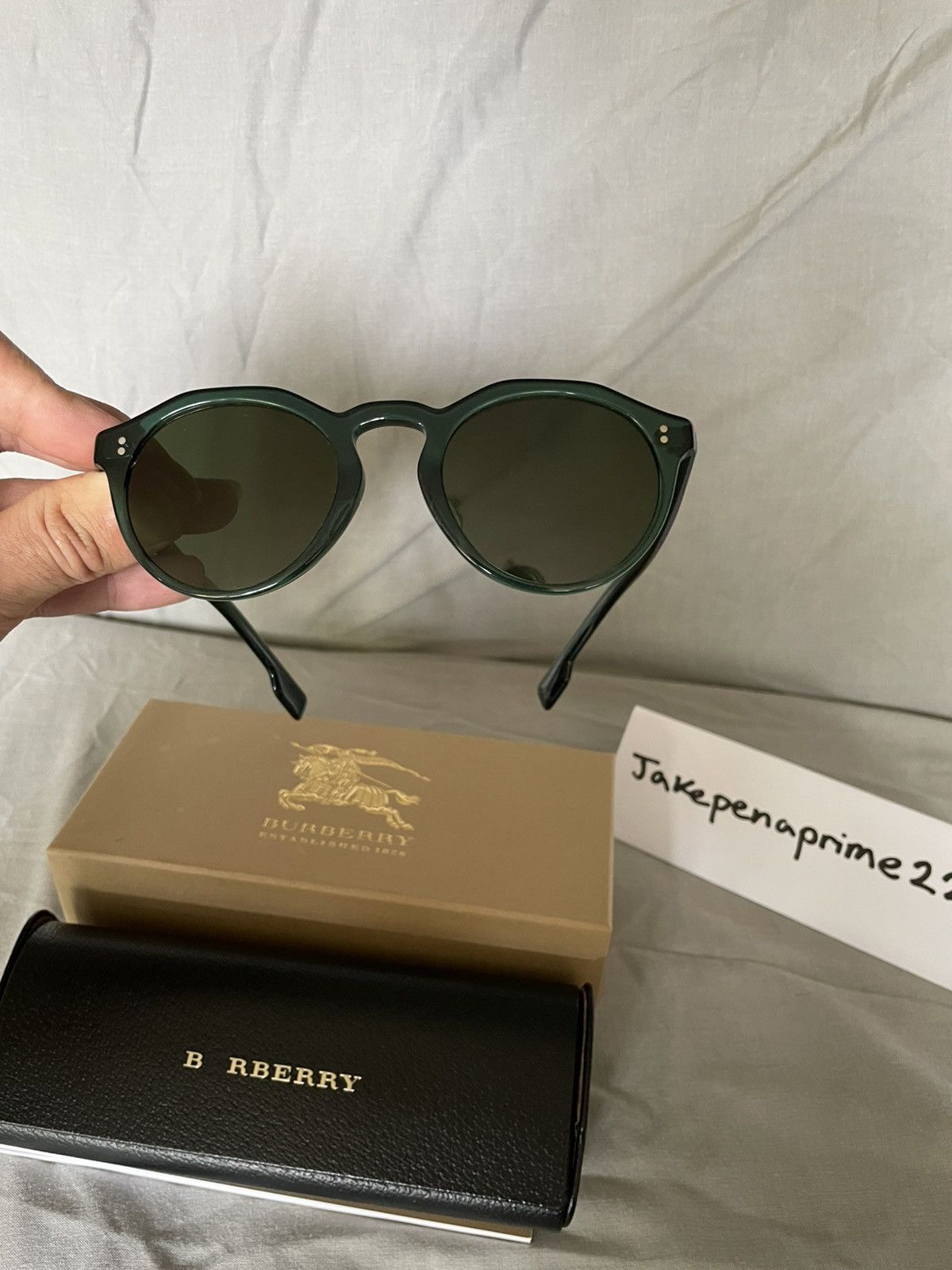 Burberry Men’s Burberry Sunglasses Green B4280F Size ONE SIZE - 1 Thumbnail