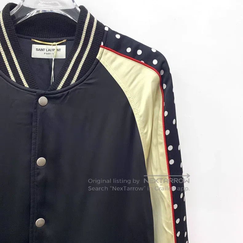 Saint Laurent Paris Saint Laurent Paris Color-Blocked Polka Dot Striped Collar Size US XXS / EU 40 - 3 Thumbnail