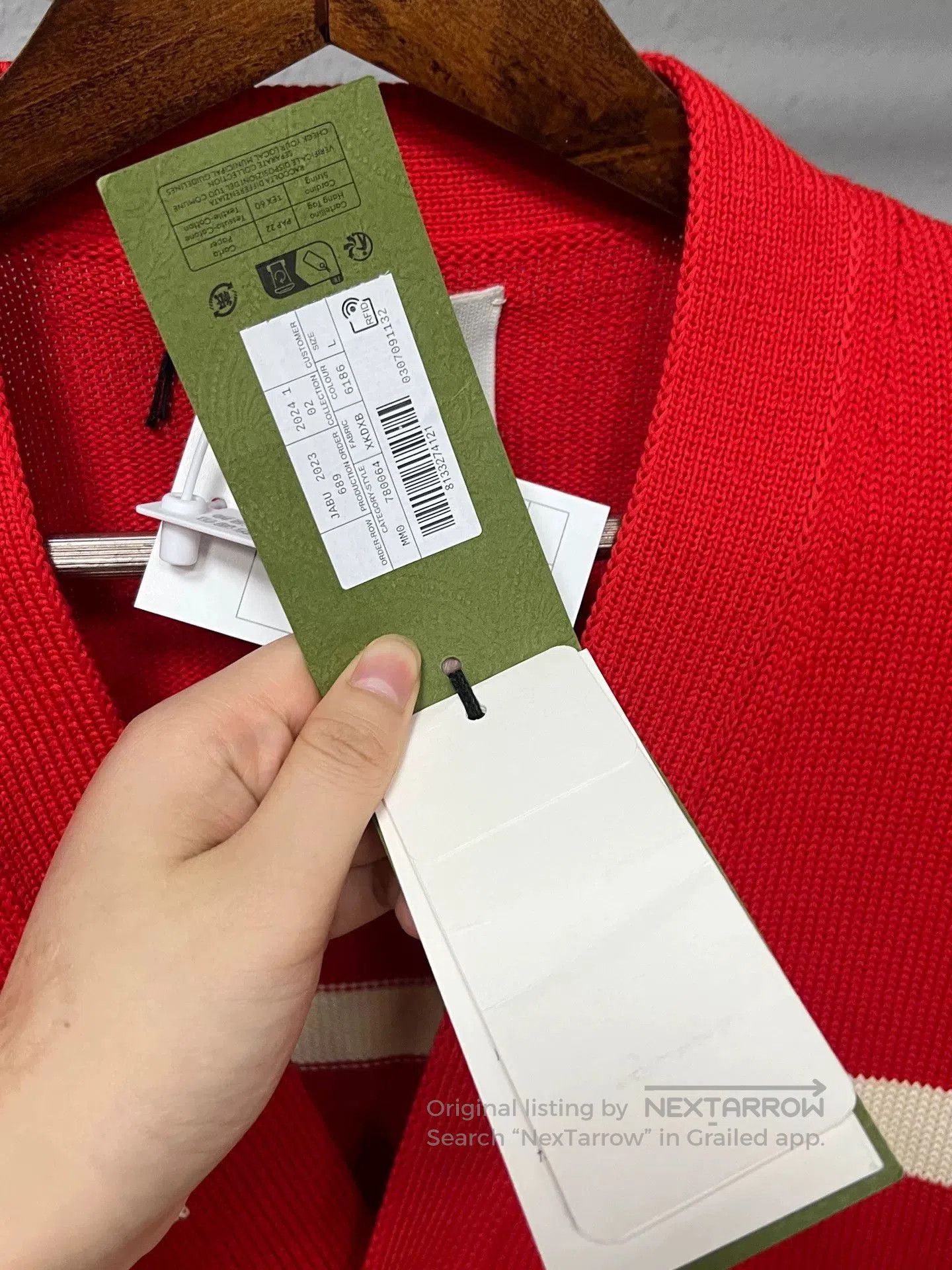 Gucci gucci red striped cardigan size l. Size US L / EU 52-54 / 3 - 3 Thumbnail