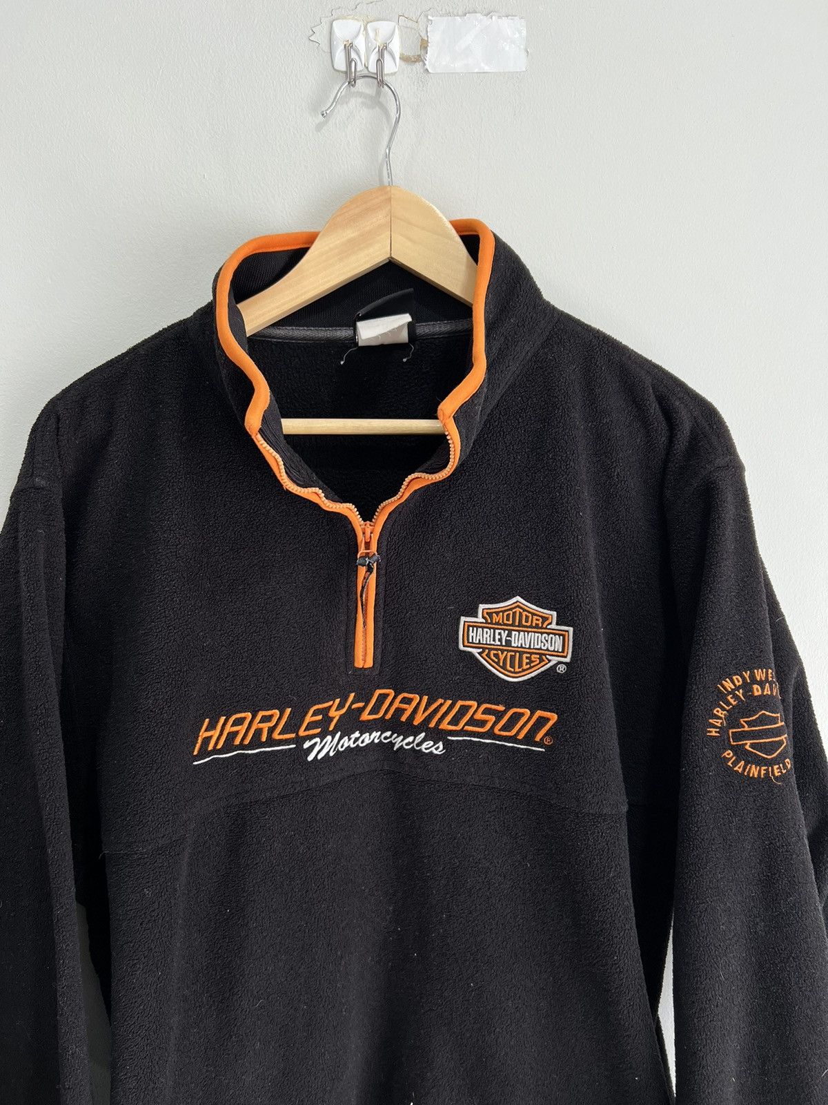 Harley Davidson Vintage Harley Davidson Sweater Fleece quarter zip Size US L / EU 52-54 / 3 - 2 Thumbnail