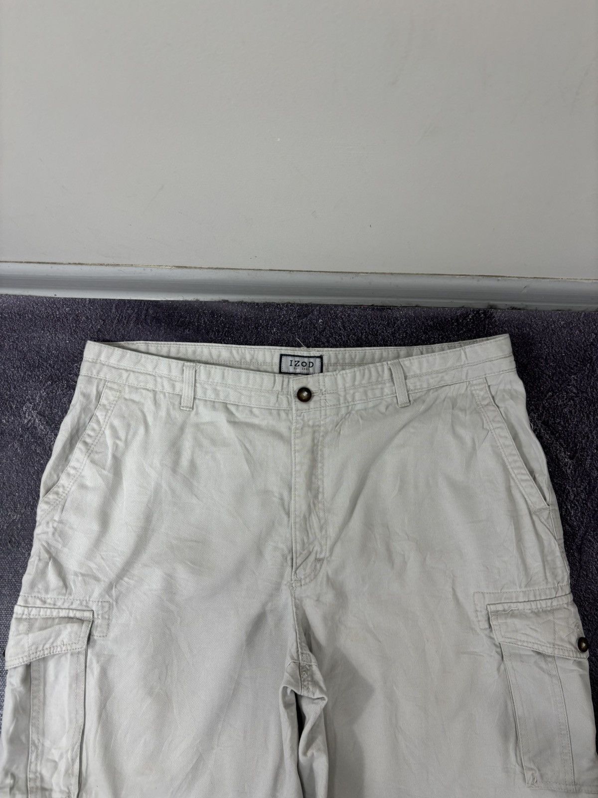 Izod Vintage IZOD 2000s Y2K Wide-Leg Hype Baggy Cargo Shorts Size US 38 / EU 54 - 8 Thumbnail