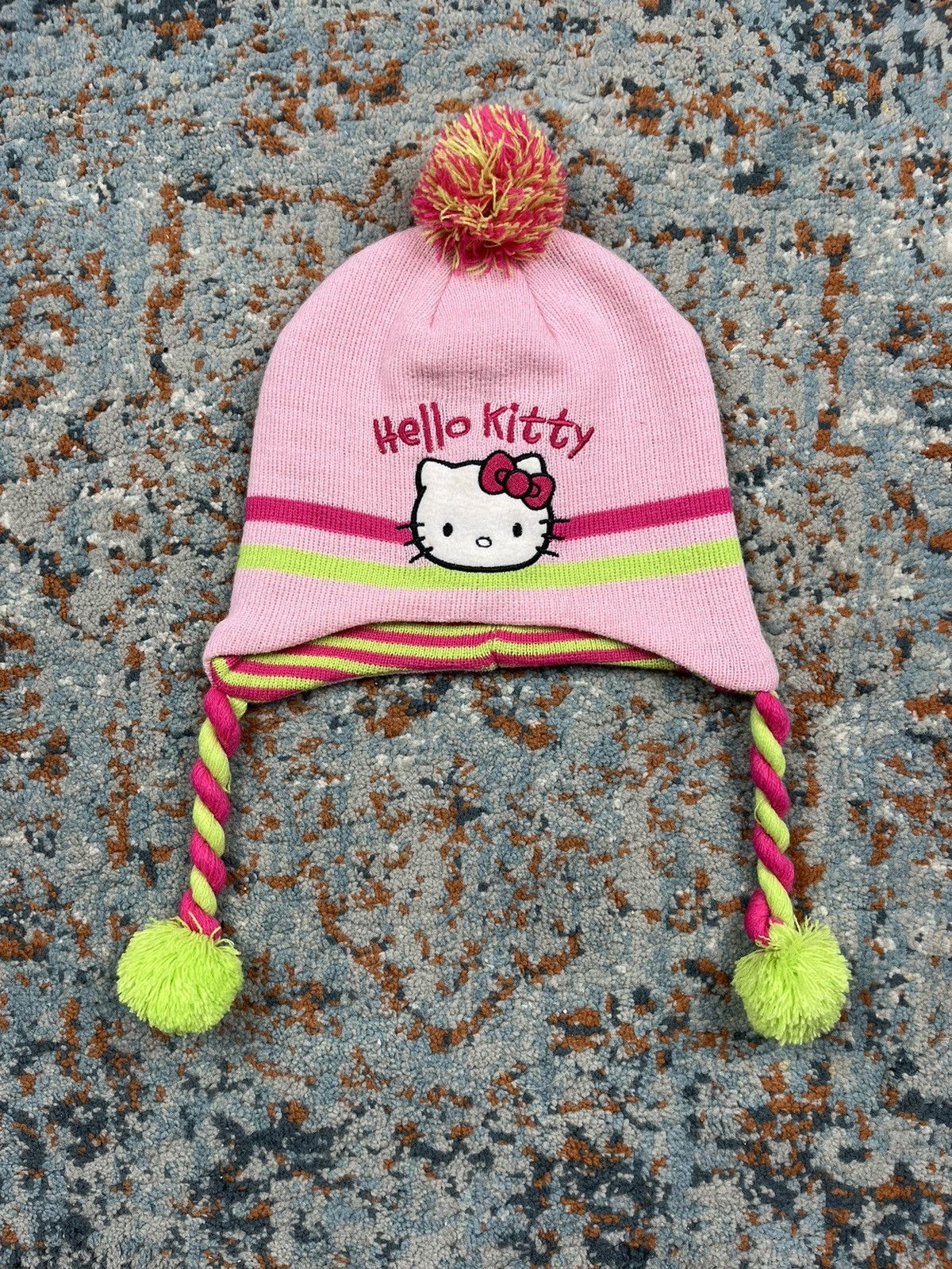 Other × Vintage Vintage y2k crazy Hello Kitty pompom hat with fringes Size ONE SIZE - 1 Thumbnail