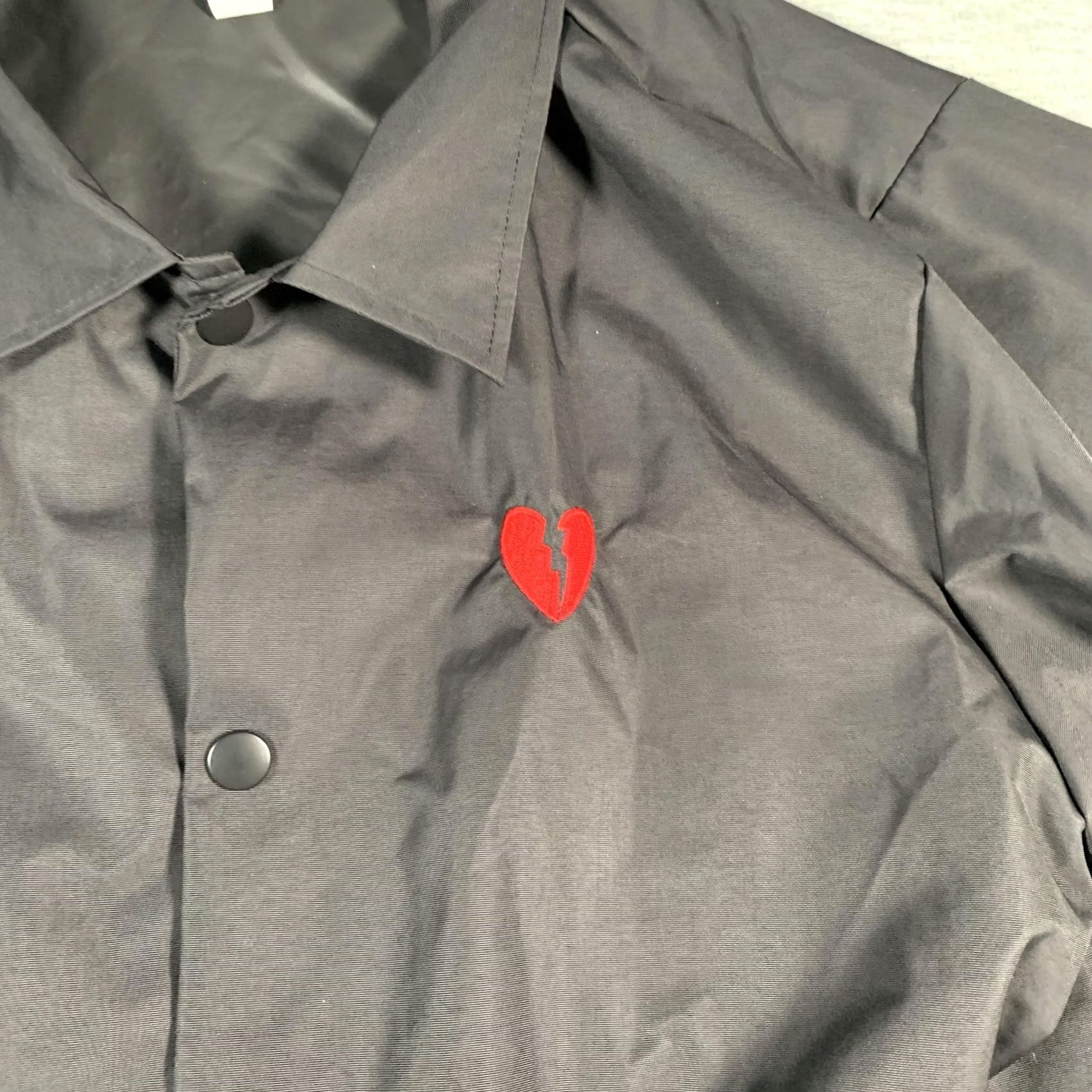 Coach Riot Society Jacket Mens XL Black Coach Snap Front Embroidered Heart Size US XL / EU 56 / 4 - 4 Thumbnail