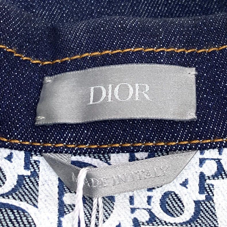 Dior Dior Dark blue inner logo full printed cotton lapel single Size US S / EU 44-46 / 1 - 5 Thumbnail
