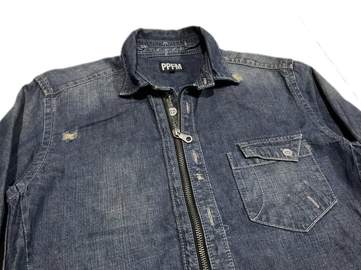 Hysteric Glamour × PPFM × Seditionaries 🔥Sick Y2K PPFM Zipper Denim Shirt Size US M / EU 48-50 / 2 - 5 Thumbnail
