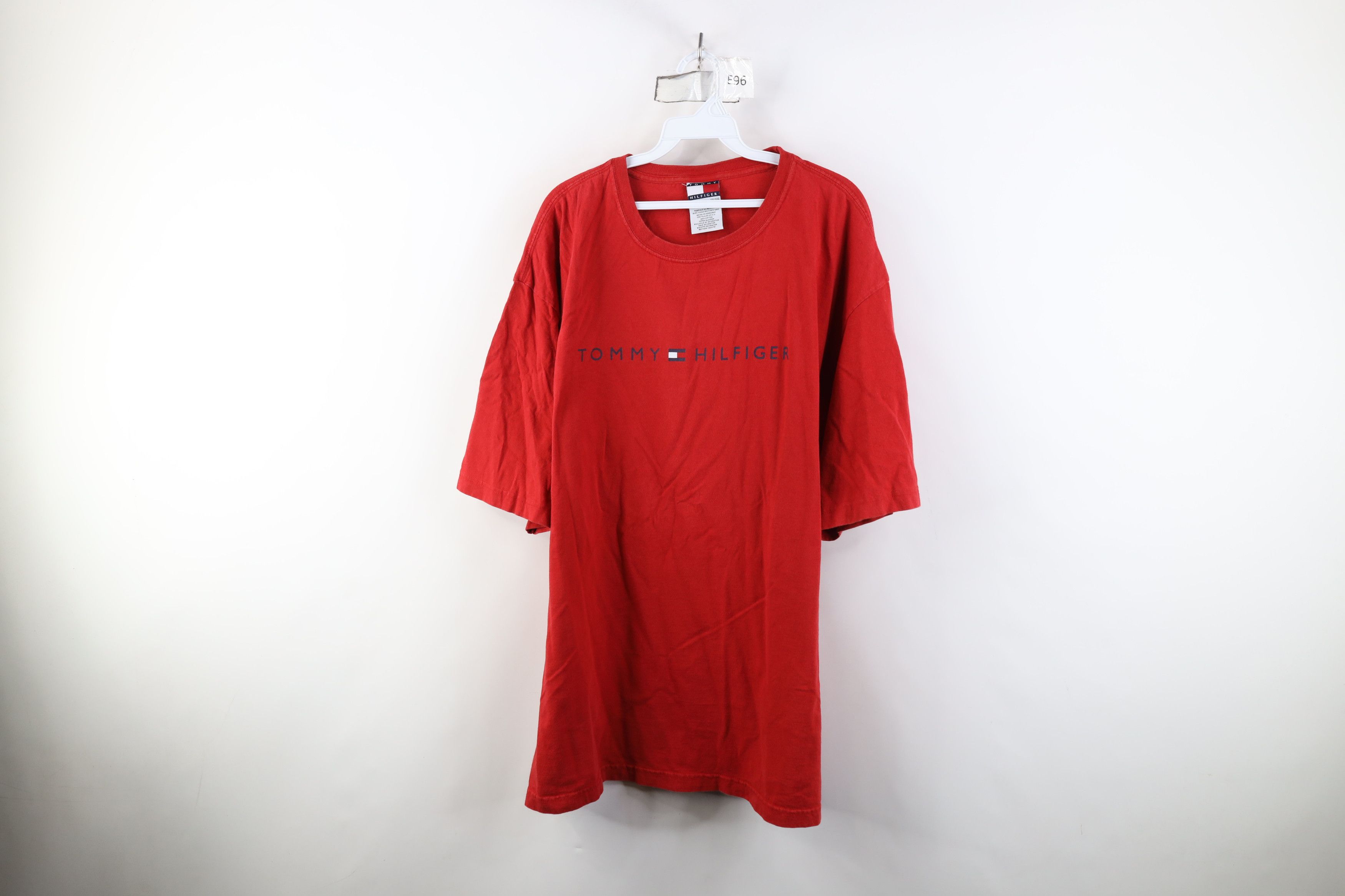 Tommy Hilfiger Vintage 90s Tommy Hilfiger Spell Short Sleeve T-Shirt Red Size US XXL / EU 58 / 5 - 1 Thumbnail