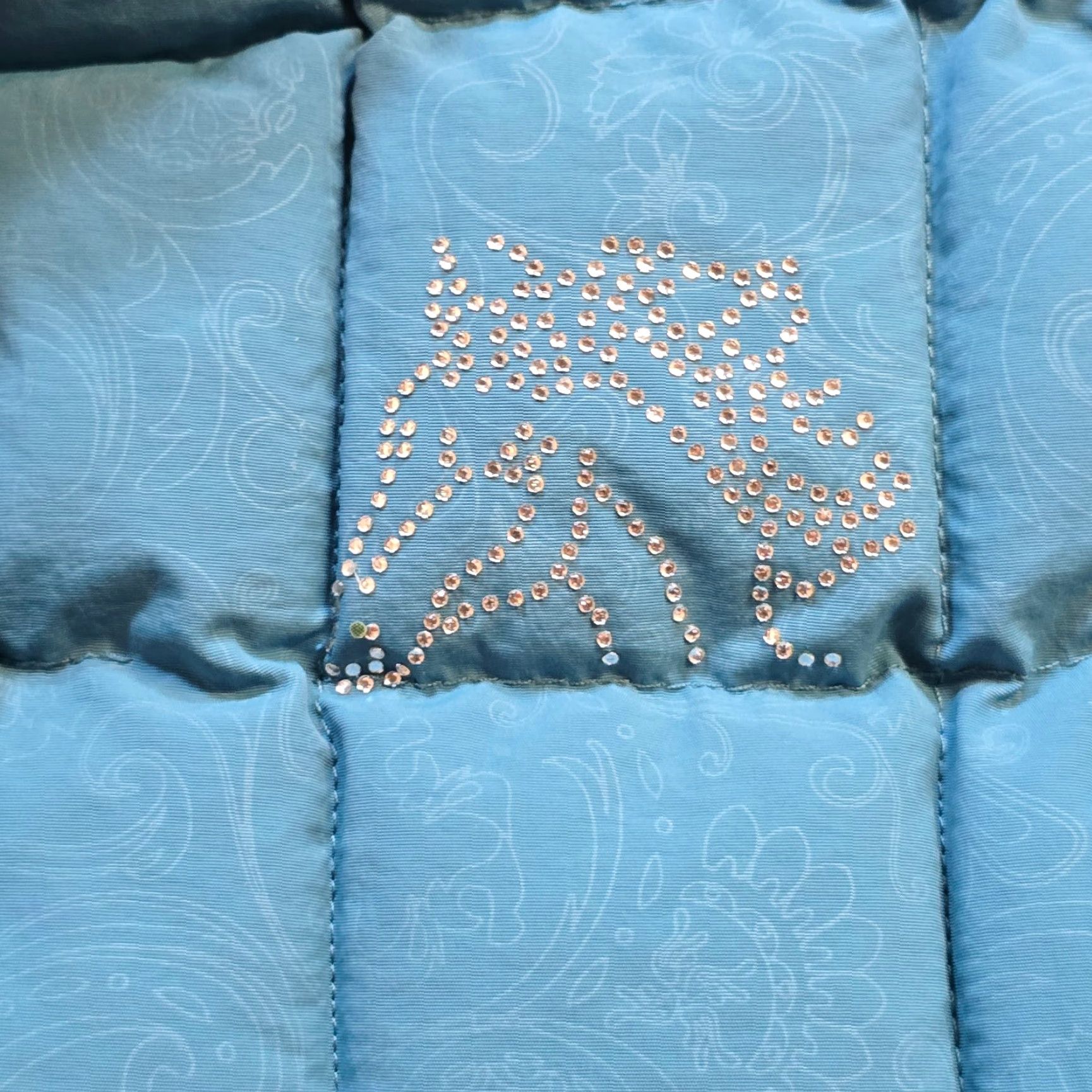 Vintage Back In The Saddle Vest Women Large Blue Green Rhinestone Riding Equestrian Hors Size L / US 10 / IT 46 - 4 Thumbnail