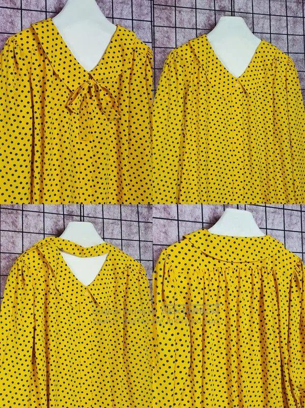 Dior Dior Yellow Polka Dot Long Sleeve Shirt . Size M / US 6-8 / IT 42-44 - 3 Thumbnail