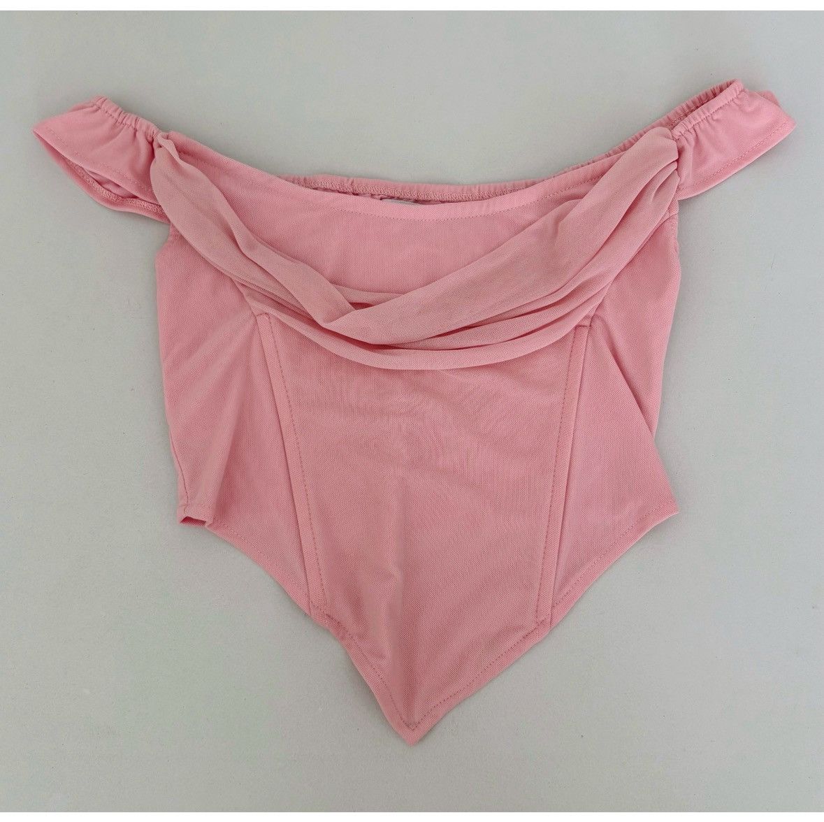 Japanese Brand Tiger Mist Pink Pastel Mesh Corset Crop Top Blouse Size S 🎀✨ Size S / US 4 / IT 40 - 2 Thumbnail