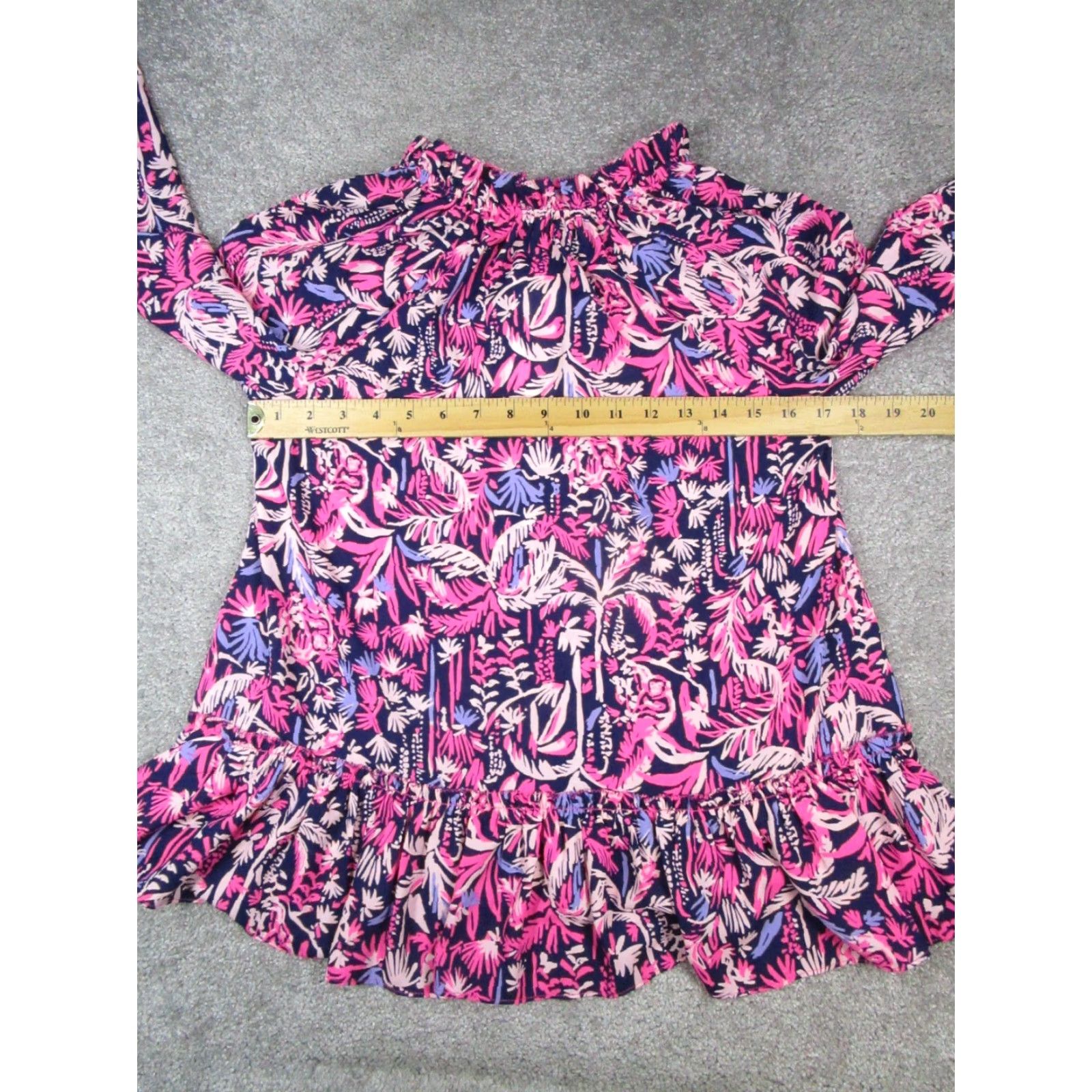 Lilly Pulitzer Lilly Pulitzer Savanna Top Womens 2XS Pink Floral Blouse Crew Neck Pullover Long Sleeve New Size XXS / US 00 / IT 34 - 6 Thumbnail