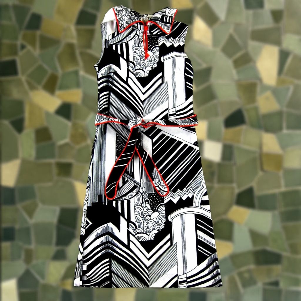 Etro VINTAGE Arlene Andrews Shirt Women XS-S Black Ret ro Mod Abstract Sleeveless Dress Size XS / US 0-2 / IT 36-38 - 1 Thumbnail