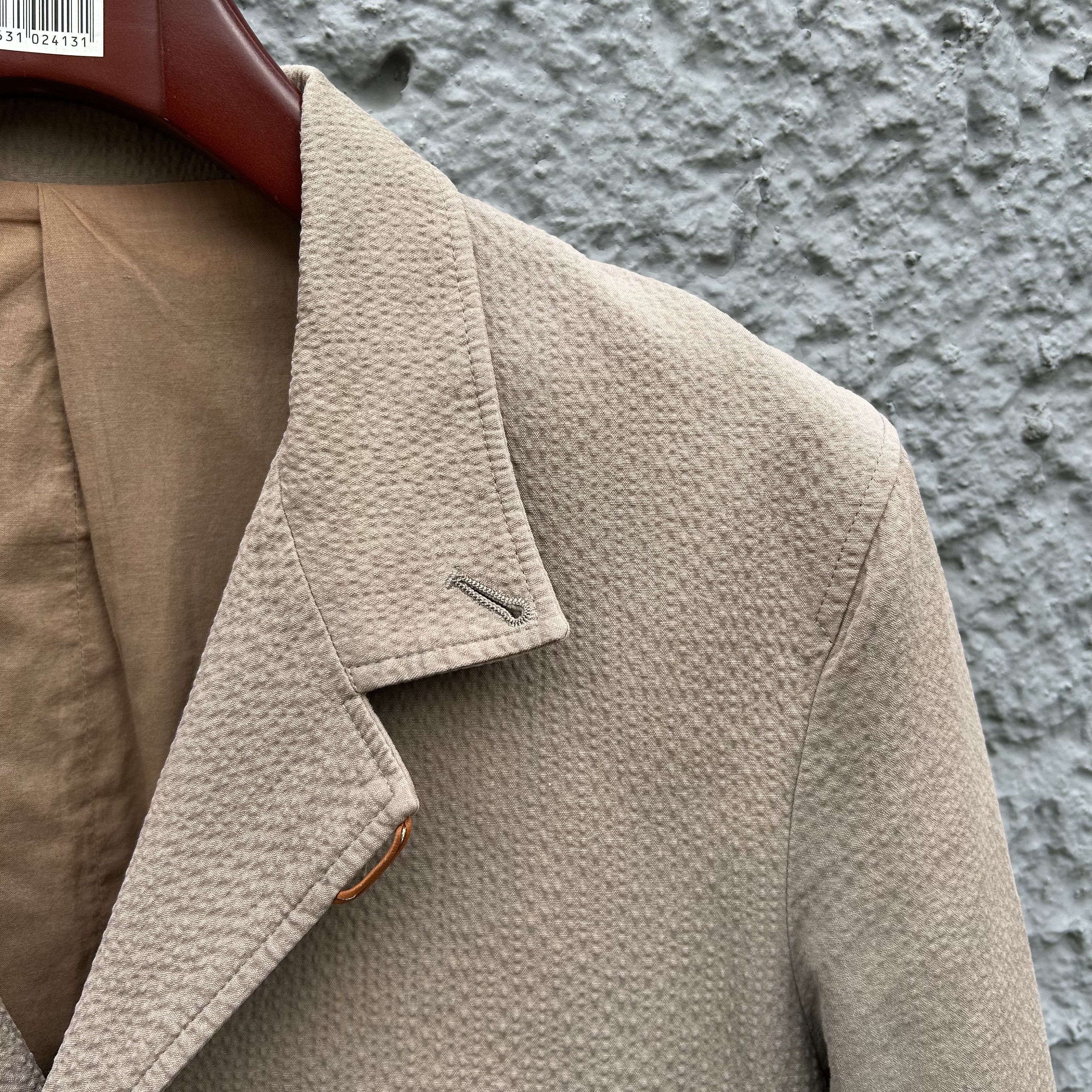 Lemaire Lemaire Beige Brown Light Seersucker Suit Jacket Size 48R - 5 Thumbnail