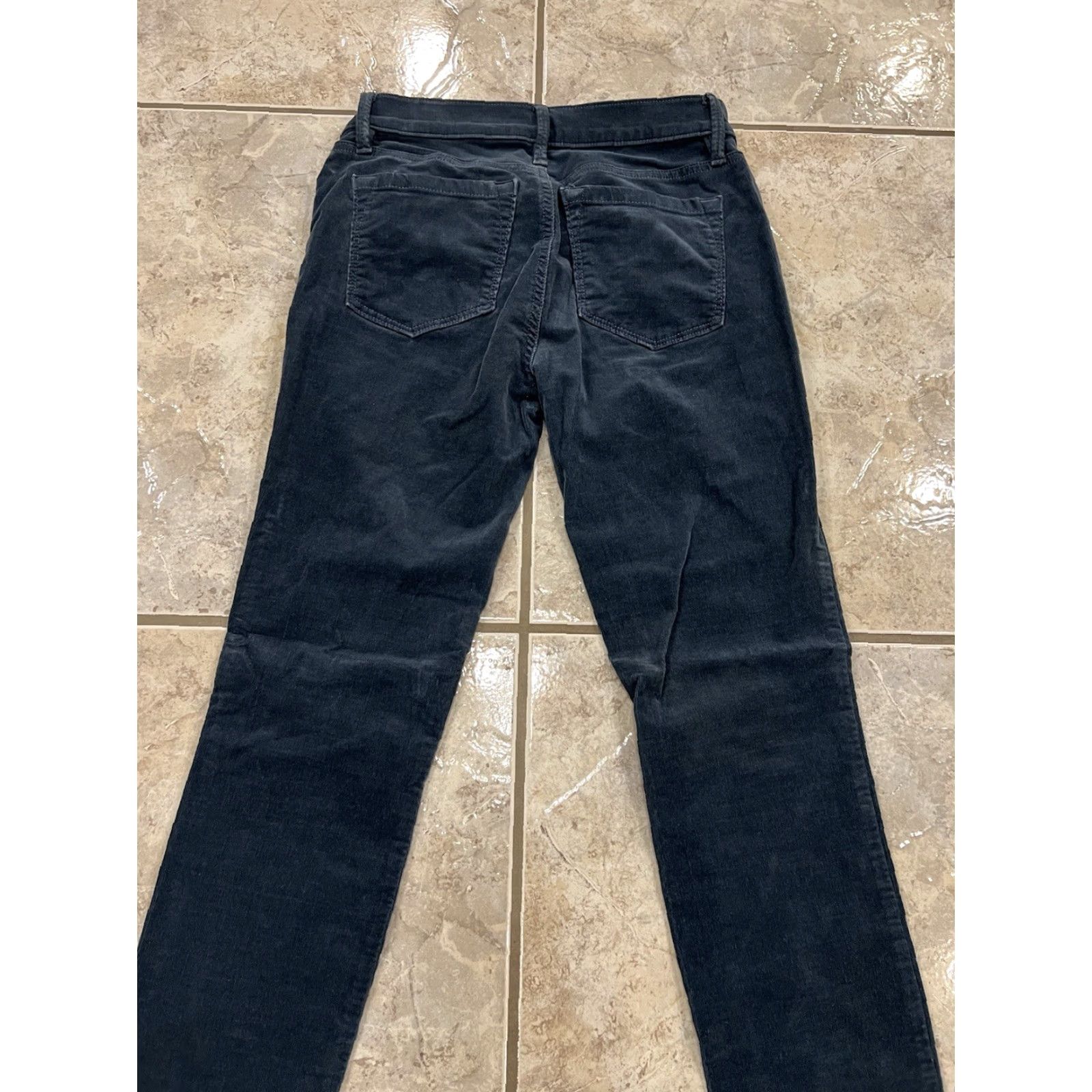 Ann Taylor Ann Taylor Loft Pants Womens 25/0 Corduroy Modern Skinny Deep Pacific Teal Pockets Size 42" / US 20 - 7 Thumbnail