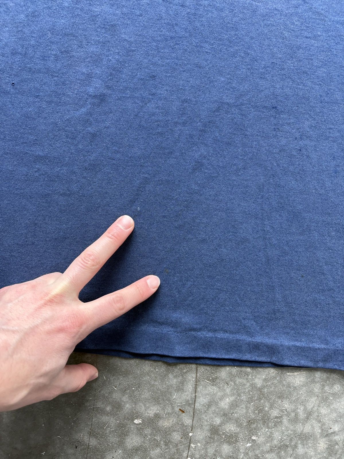 Vintage Vintage 80s Hanes Faded Heather Blue Tee Size US XL / EU 56 / 4 - 6 Thumbnail
