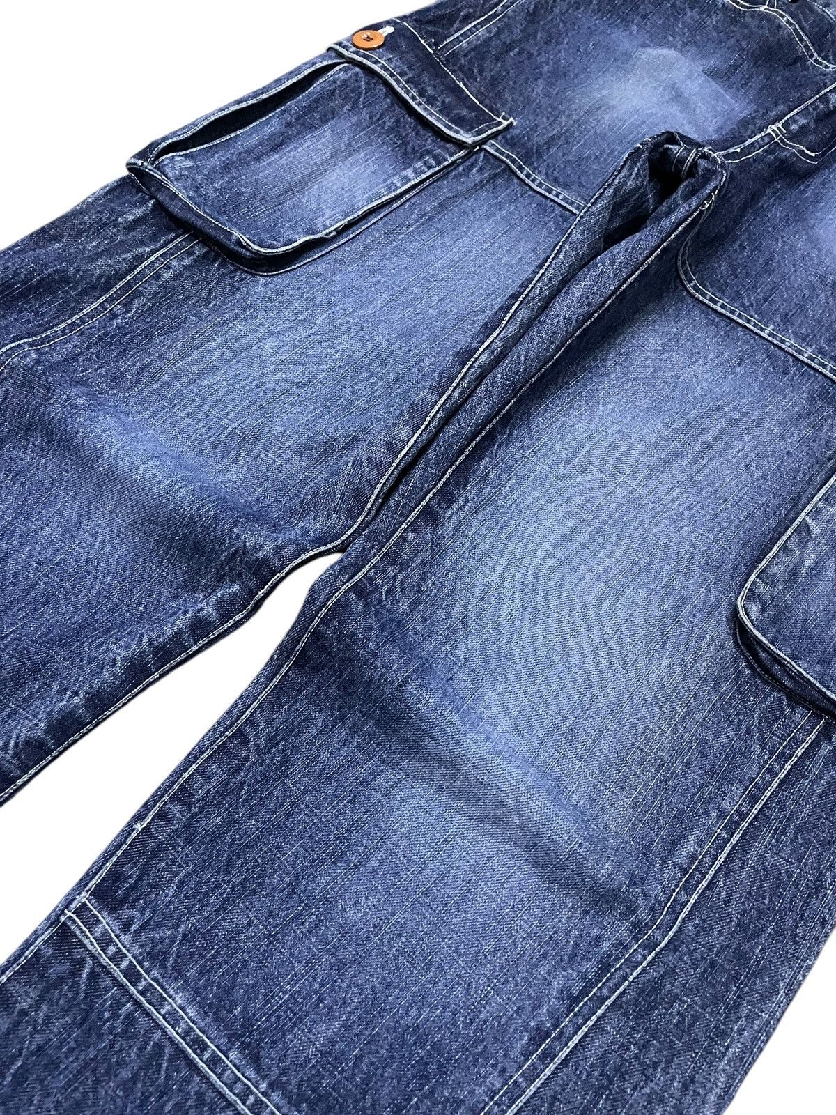 Beauty Beast × Japanese Brand TJan. Japan Panel Baggy Cargo Loose Jeans Size US 36 / EU 52 - 7 Thumbnail