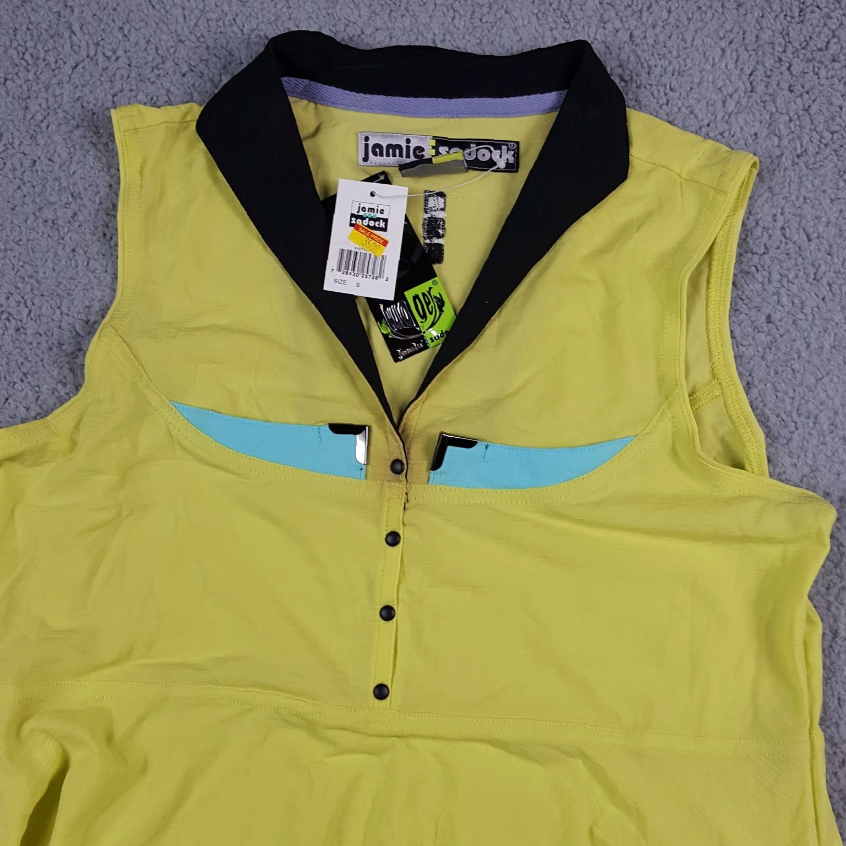 Vintage VINTAGE Jamie Sadock Green Collared Dress Shirt Women’s Size S Sleeveless Stretch Golf Tennis Polo 90s Preppy Size S / US 4 / IT 40 - 2 Thumbnail