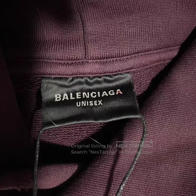 Balenciaga Balenciaga Burgundy Faded Tape Sweatshirt Size US S / EU 44-46 / 1 - 3 Thumbnail