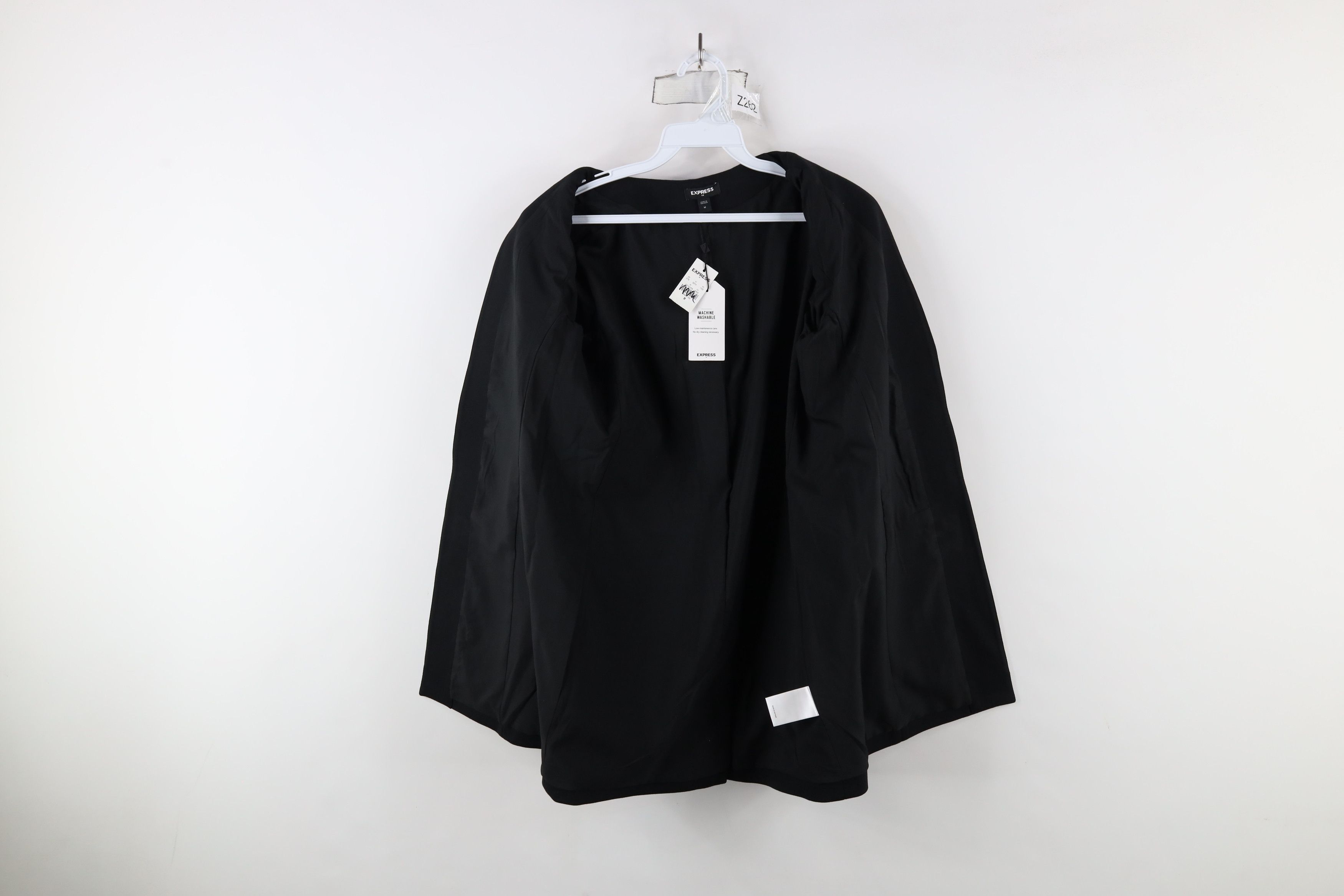 Express × Vintage New Express Open Front Blazer Suit Jacket Sport Coat Black Size M / US 6-8 / IT 42-44 - 10 Thumbnail