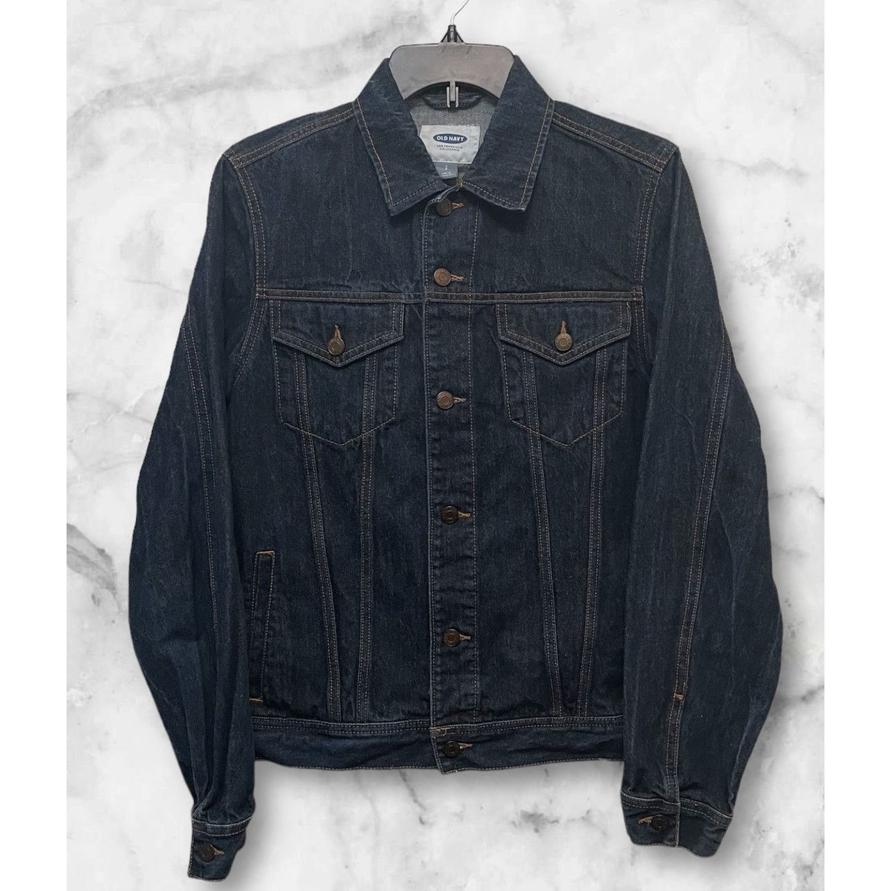 Old Navy Women's Old Navy Blue Jean Jacket size PS (Petite Small) Size S / US 4 / IT 40 - 1 Thumbnail