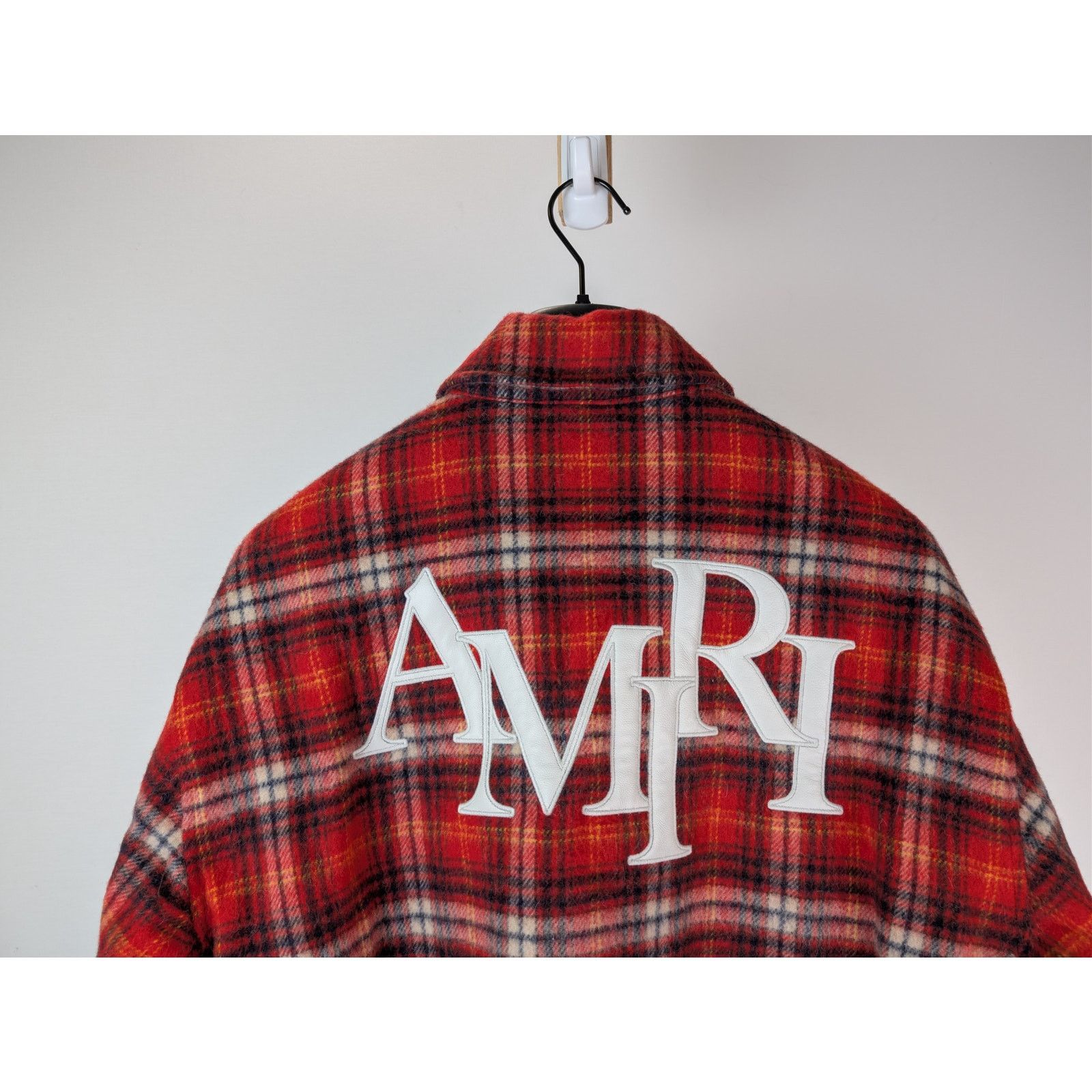 Amiri o1rshd1 Brushed Plaid Overshirt in Red Size US M / EU 48-50 / 2 - 12 Thumbnail