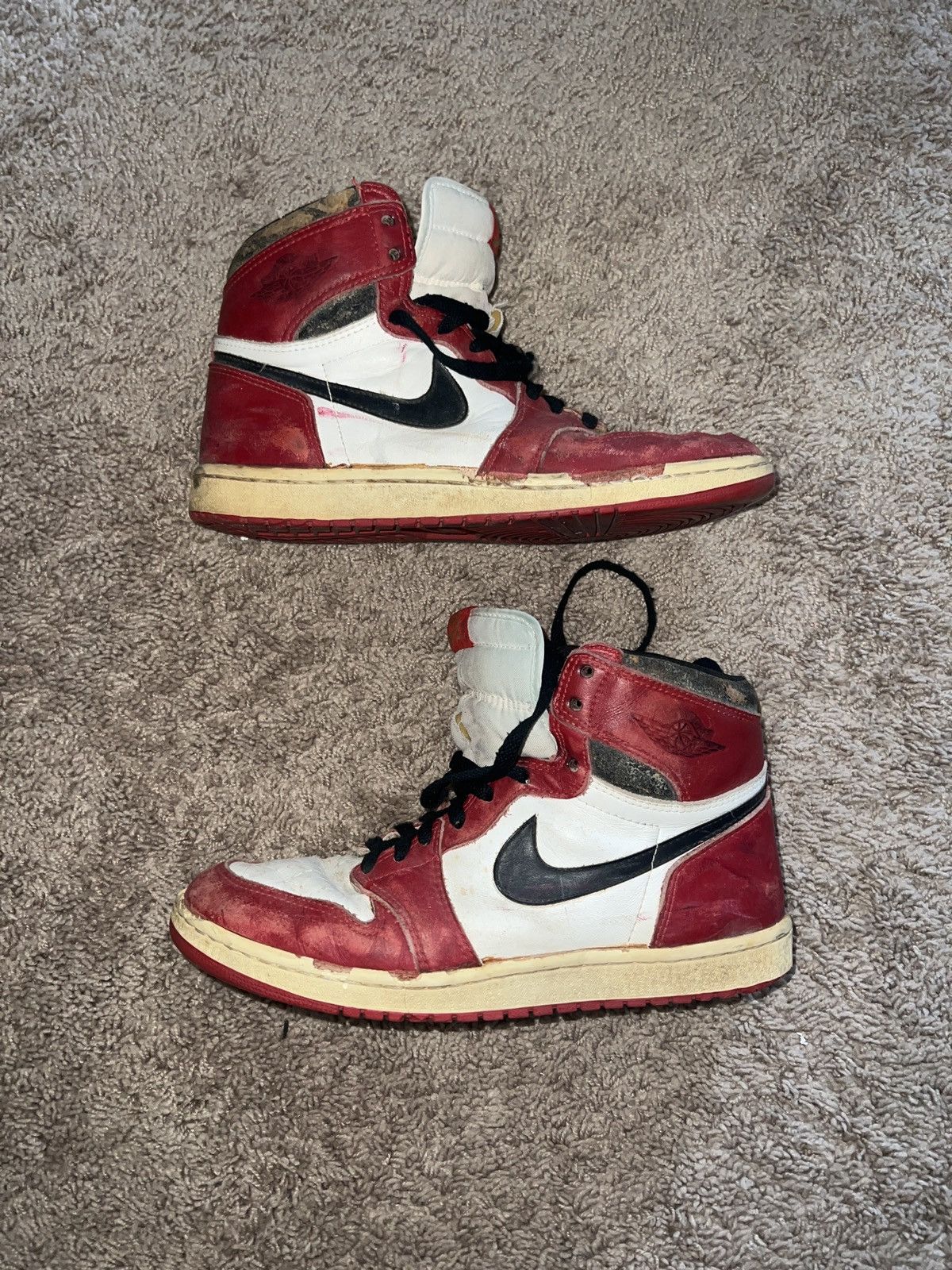 Jordan 1 Chicago 1985 Vintage Nike Original High Pair 4.5Y Jordan Brand × Nike × Vintage Vintage Original 1985 Jordan 1  main image 3