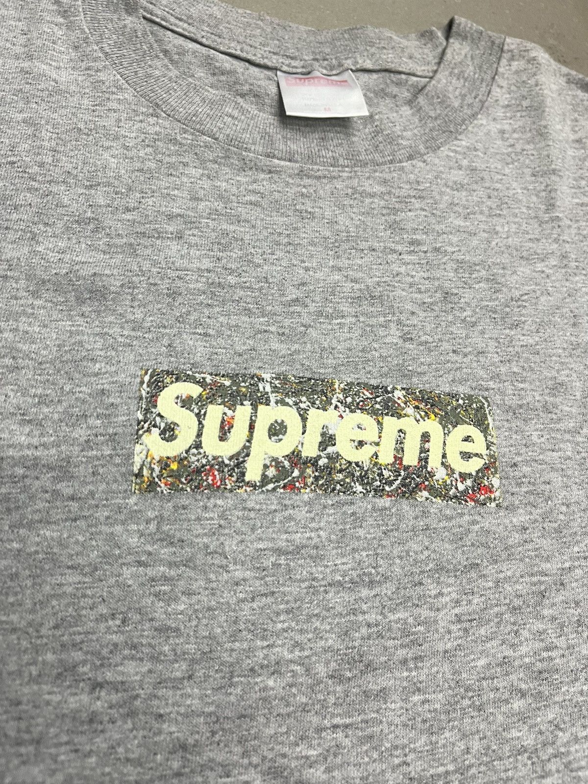 Supreme Supreme 1999 Jackson Pollock Box Logo Tee Size US M / EU 48-50 / 2 - 3 Thumbnail
