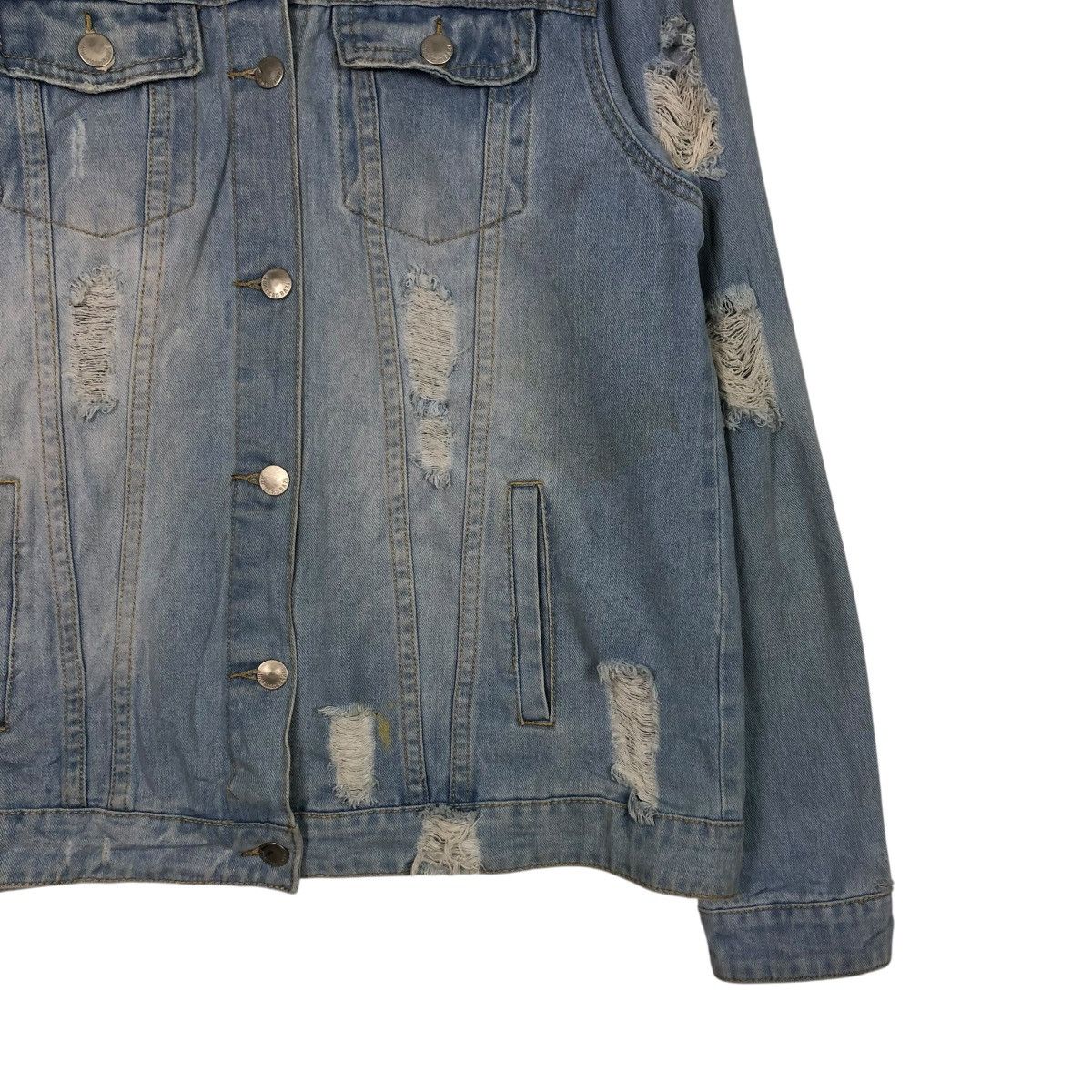 Vintage 🔥VINTAGE DENIM SHIRT JACKET BIKER PUNK DESIGN BAZI USA Size US M / EU 48-50 / 2 - 7 Thumbnail