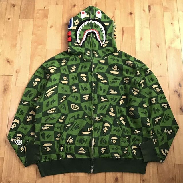 Bape BAPE FACE logo shark full zip hoodie a bathing ape Size US XXL / EU 58 / 5 - 1 Thumbnail