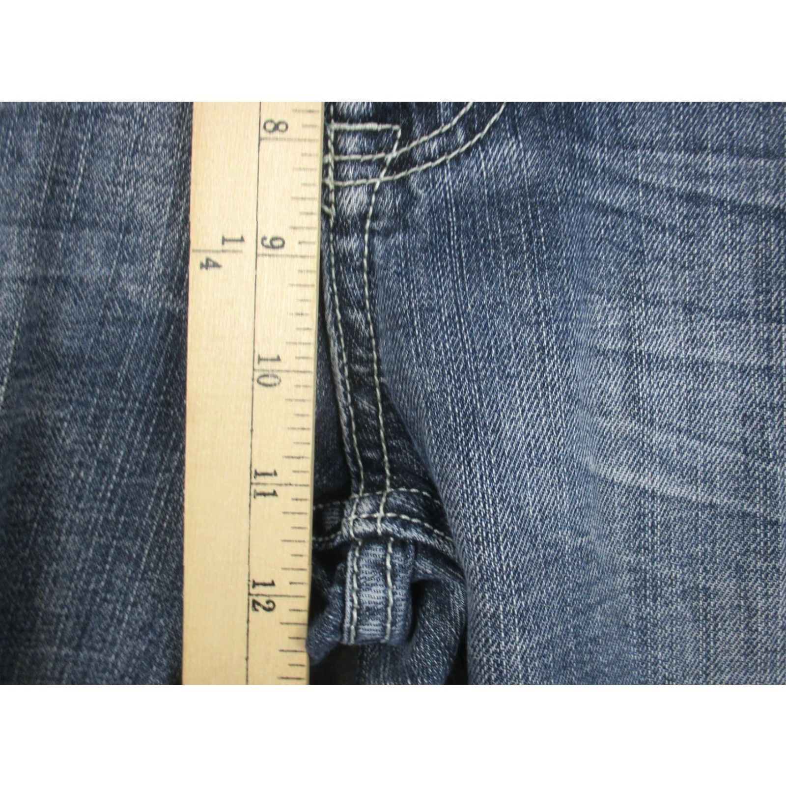 Denime Flypaper Jeans Mens 38x30 Blue Bootcut Denim Distressed Faded Wash Casual Pants Mens Size US 38 / EU 54 - 4 Thumbnail