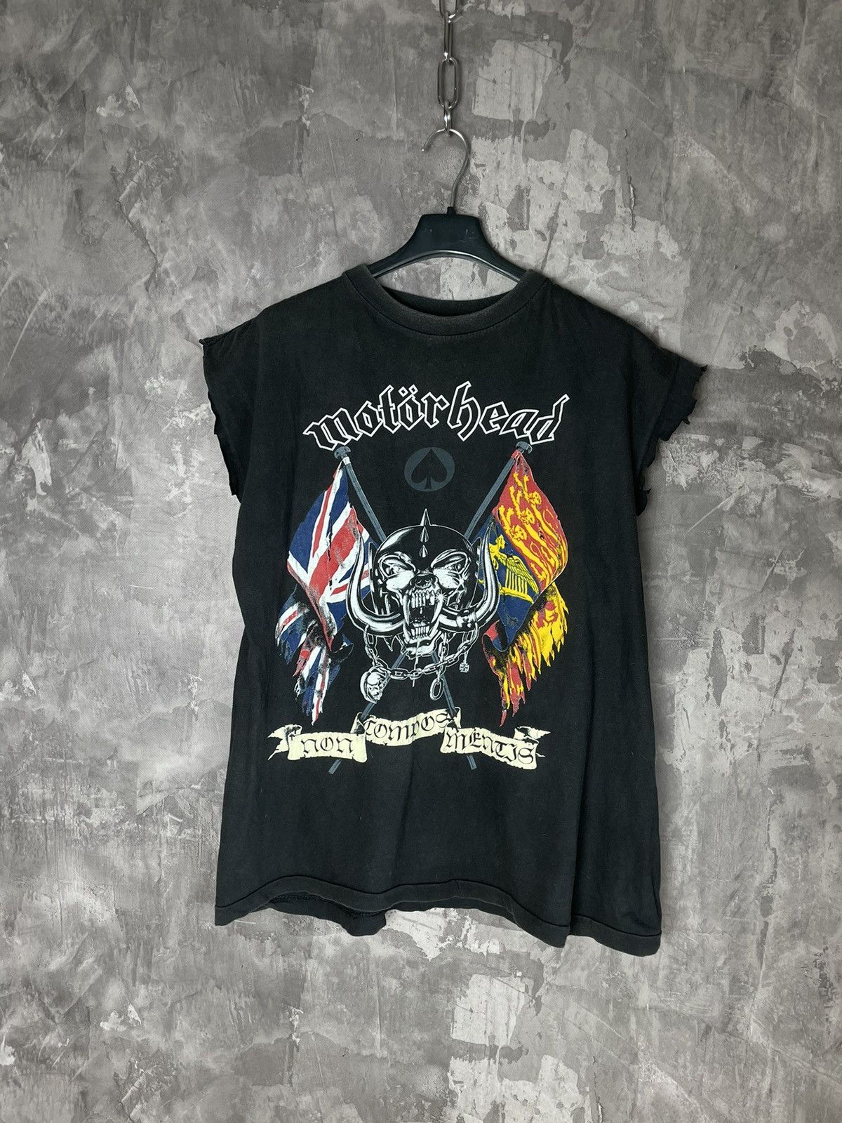 Band Tees × Vintage Motorhead Crazy 1991 Cutoff Lemmy Tour Single stich Tee Size US M / EU 48-50 / 2 - 1 Thumbnail