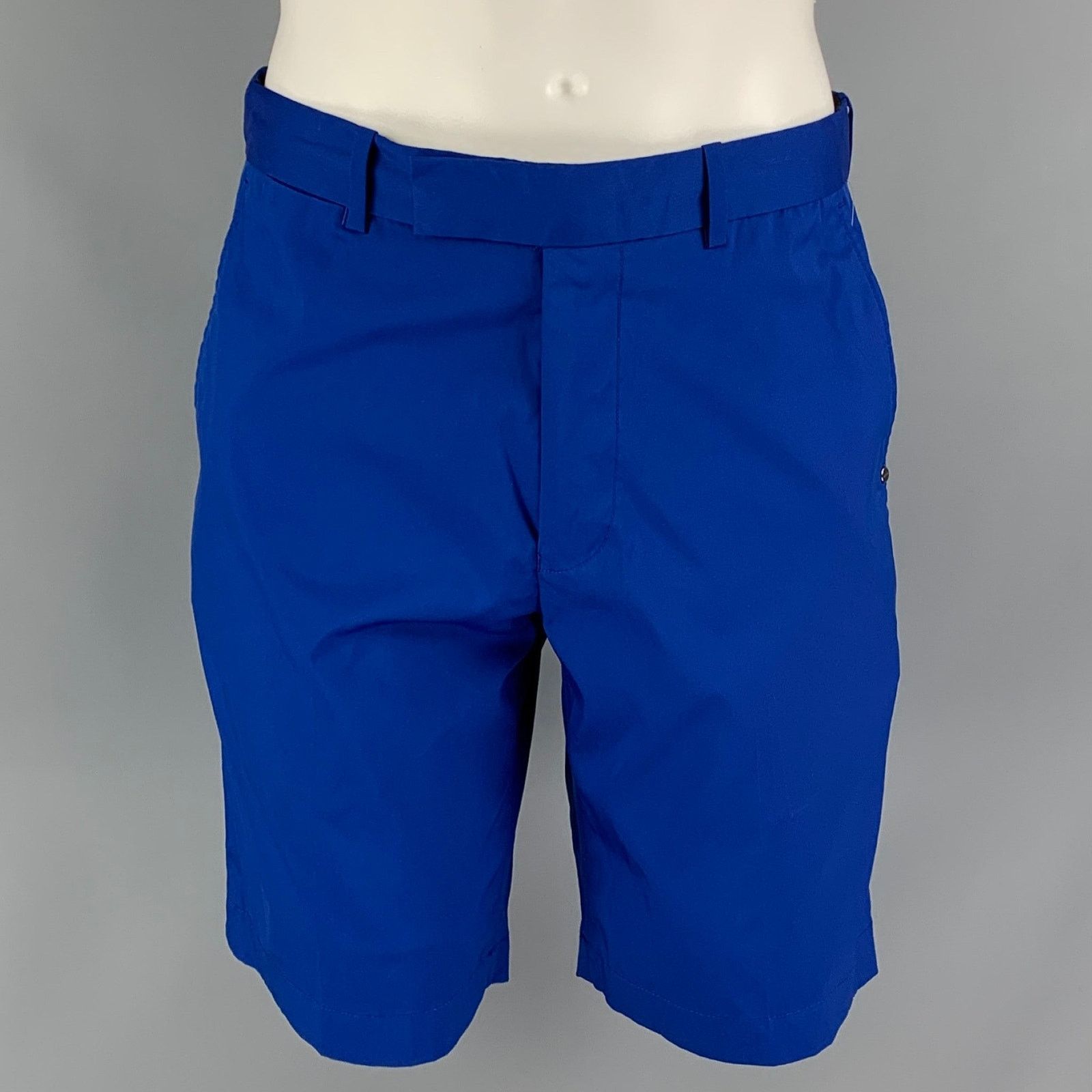 Ralph Lauren Size 32 Royal Blue Polyester Flat Front Shorts Size US 32 / EU 48 - 1 Thumbnail