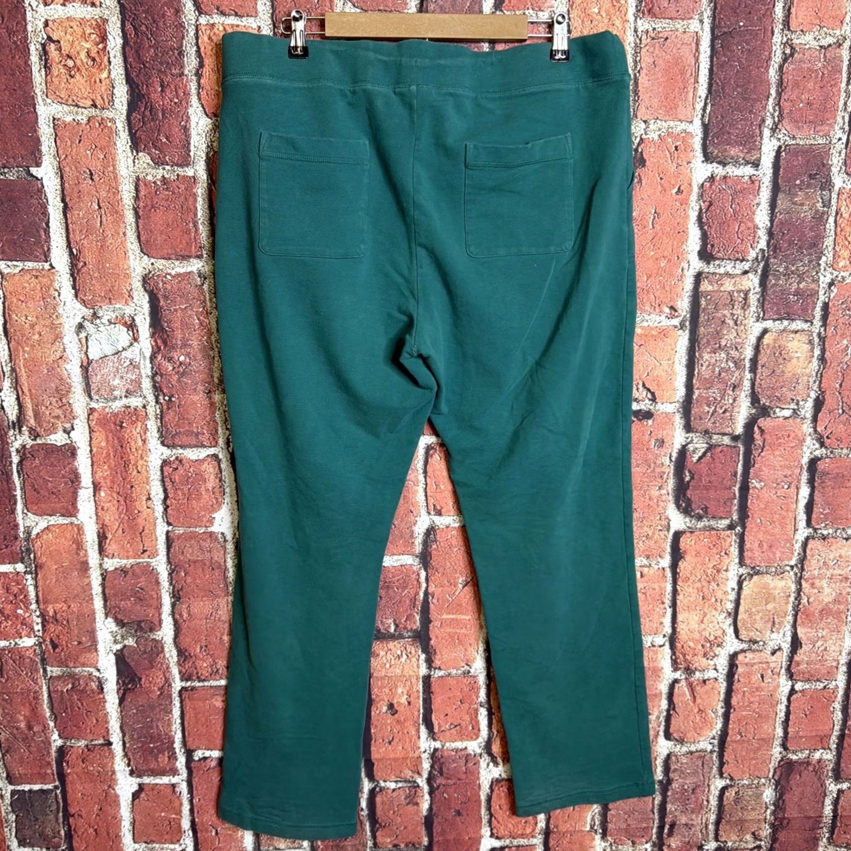 Vintage VINTAGE? no. (But not vintage rule). L.L. Bean Cozy Sweatpants Women XL Green Pockets Stretch Comfort Joggers Activewear Size 40" / US 18 - 3 Thumbnail
