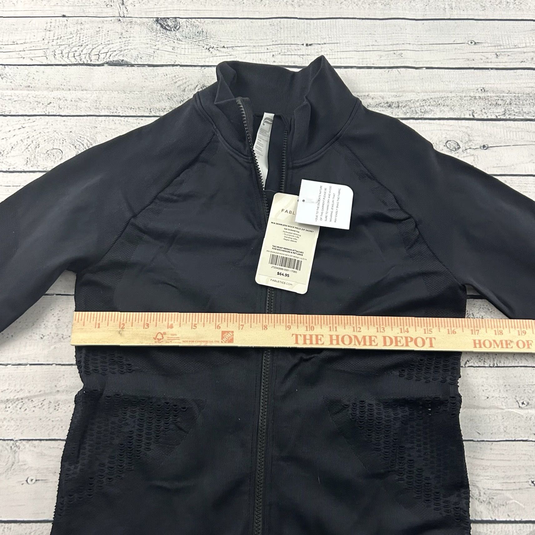 Fabletics Fabletics Jacket Women's XL Black Mia Zip Mock Neck Seamless Easy Basic Jacket Size XL / US 12-14 / IT 48-50 - 5 Thumbnail