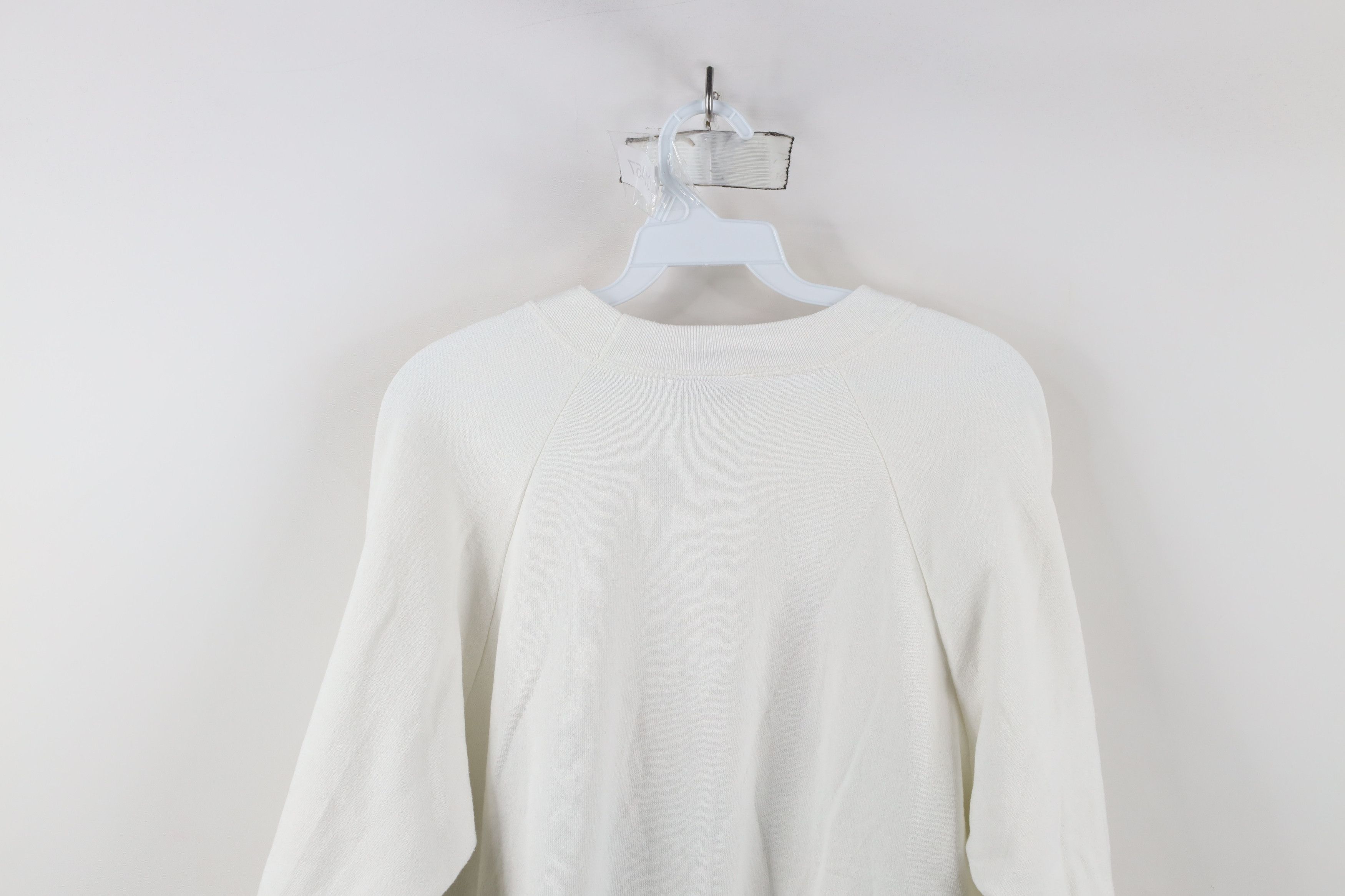 Vintage Vtg 90s Streetwear Dog Flower Crewneck Sweatshirt White USA Size L / US 10 / IT 46 - 10 Thumbnail