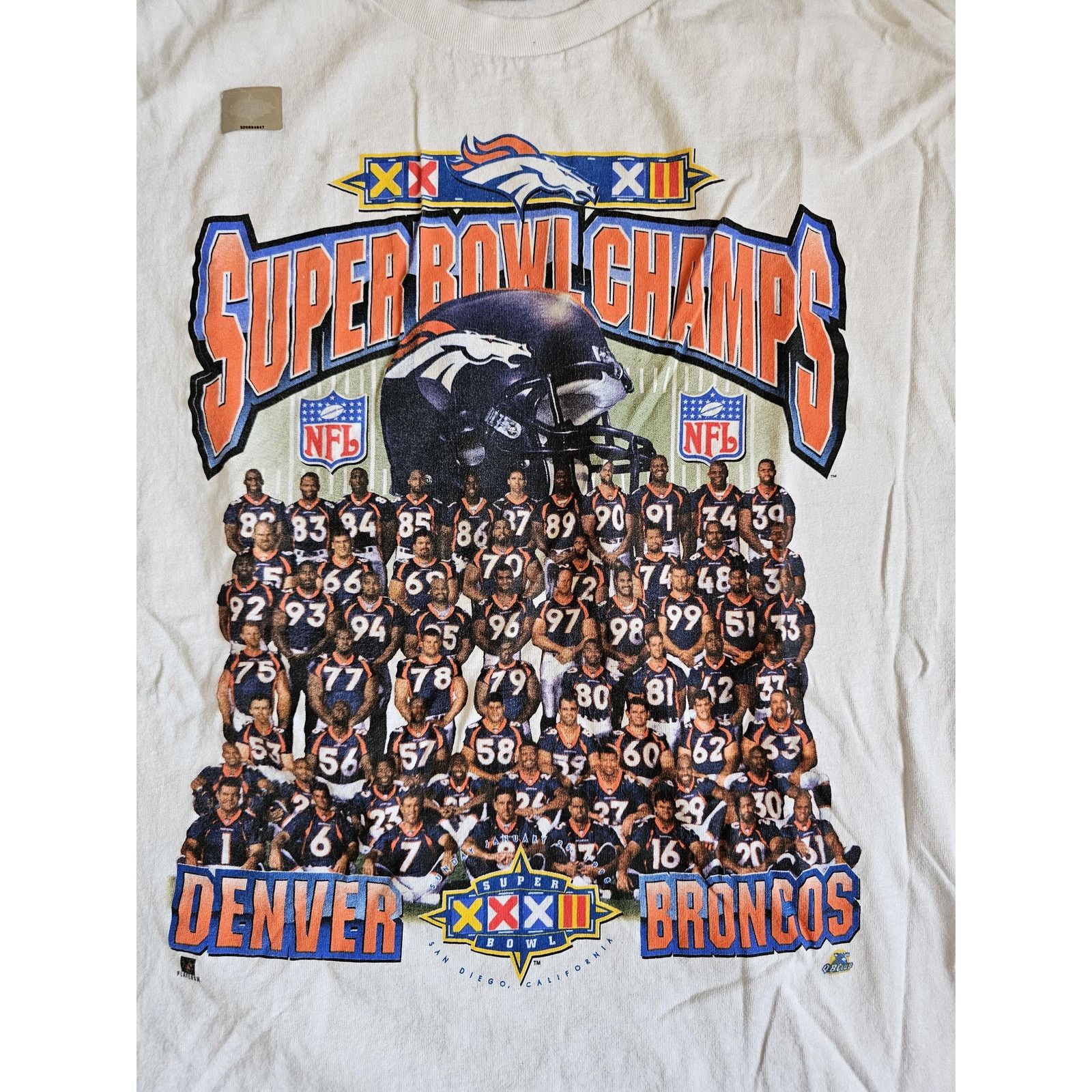 Starter Starter Denver Broncos 1998 Super Bowl White T-shirt Sz XL Size US XL / EU 56 / 4 - 2 Thumbnail