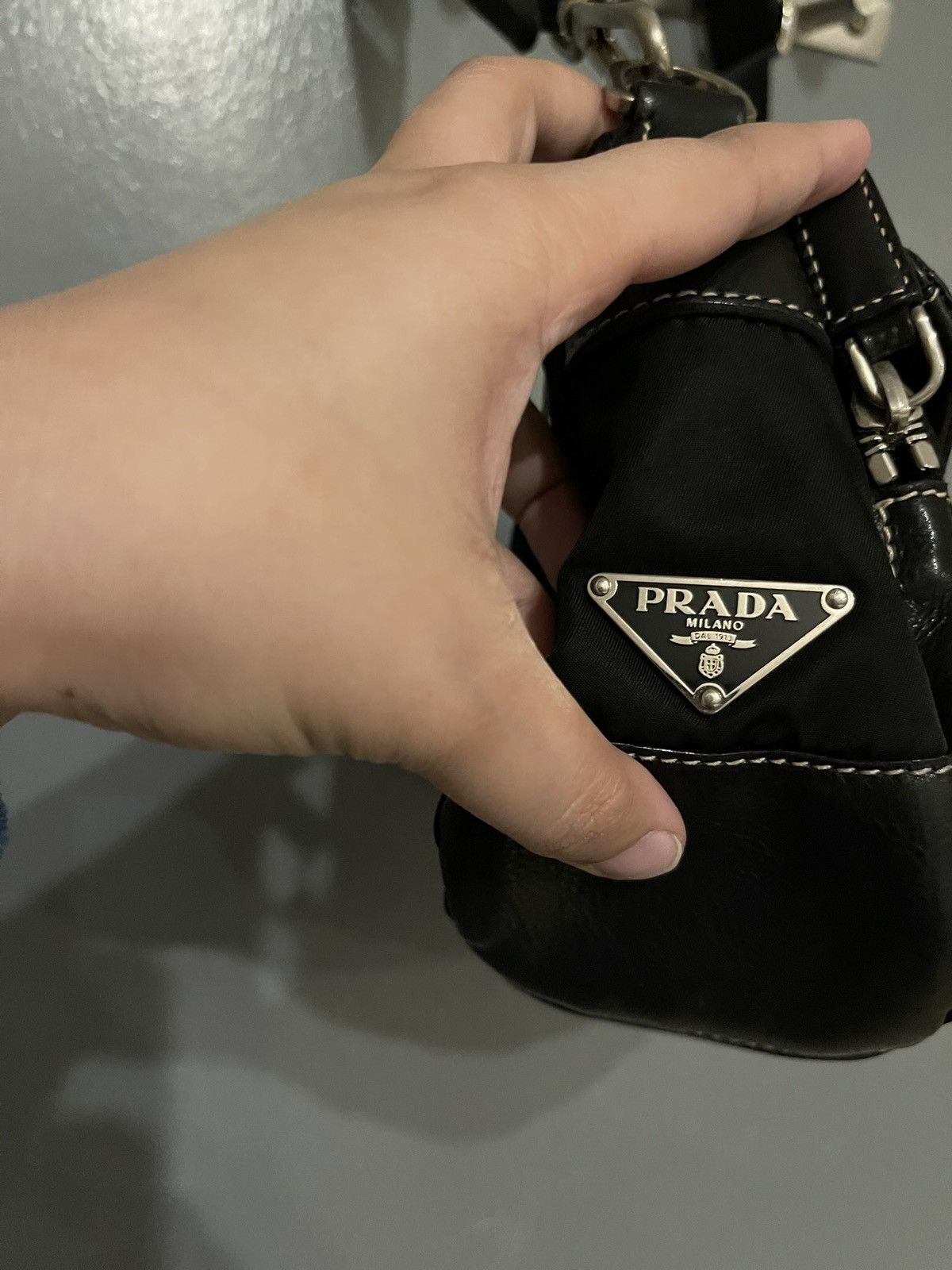 Prada Prada Tessuto Nylon Buckle Baguette Size ONE SIZE - 2 Thumbnail